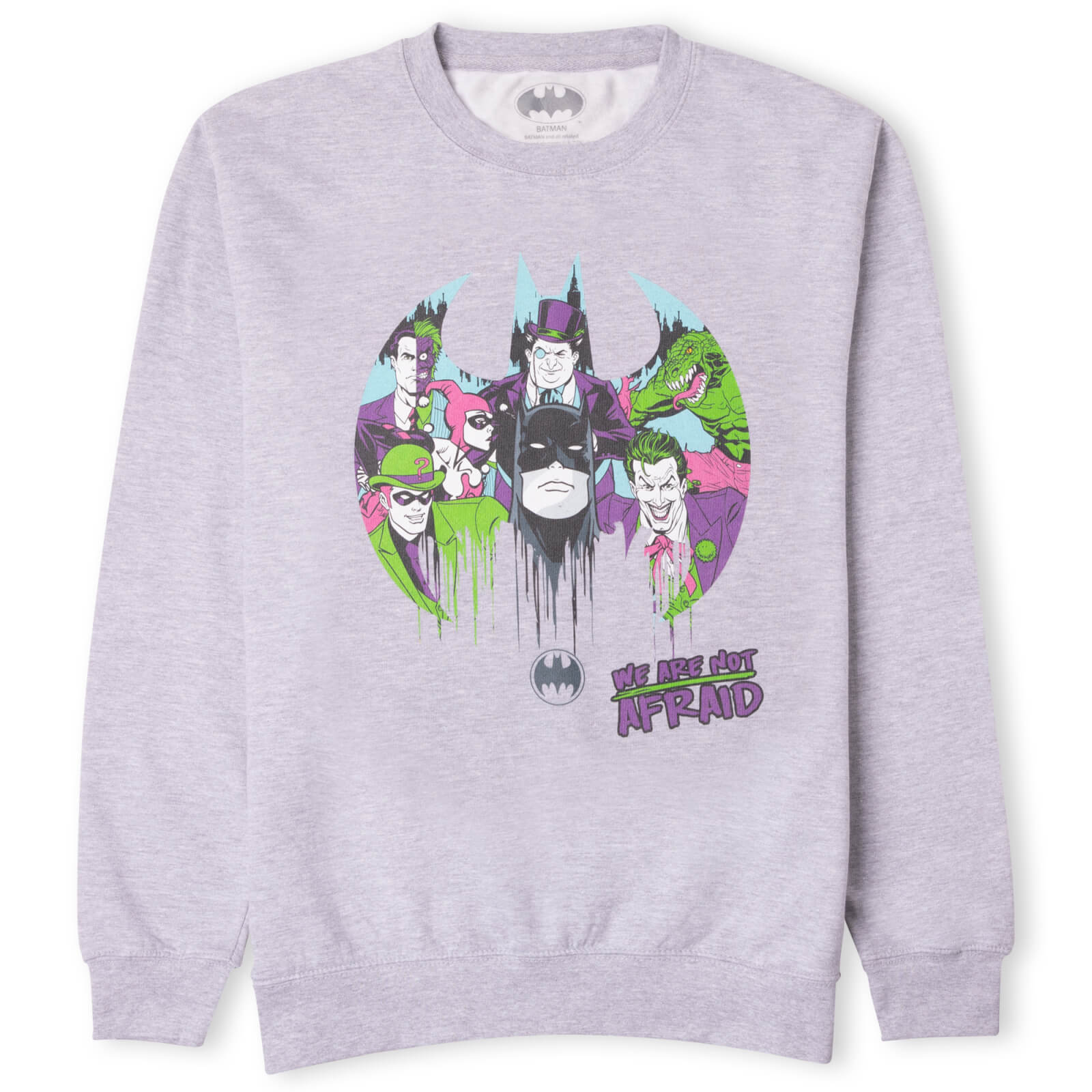 DC Batman We Are Not Afraid Sweatshirt - Grey - M - Gris