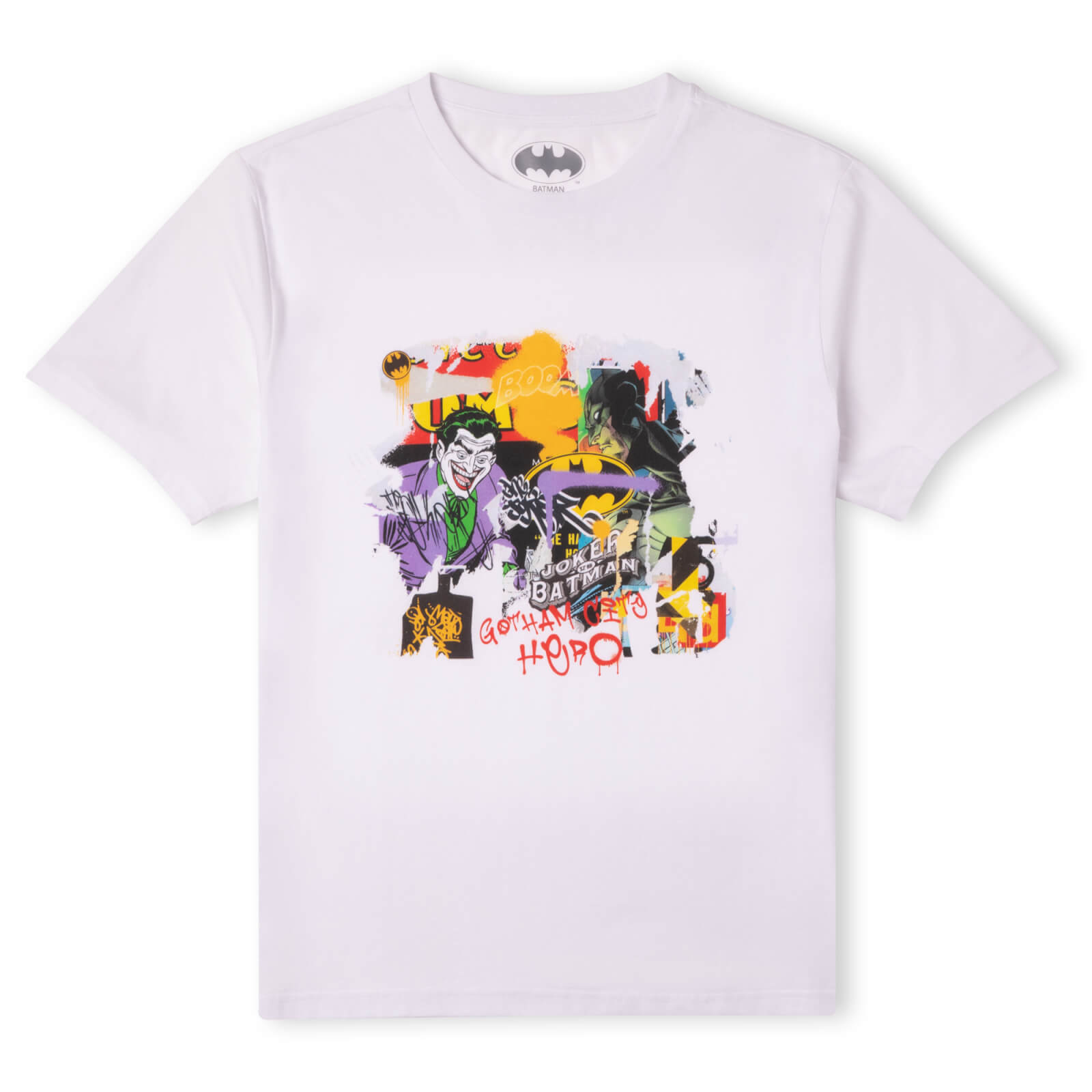 DC Batman Collage Men's T-Shirt - White - S - Bianco