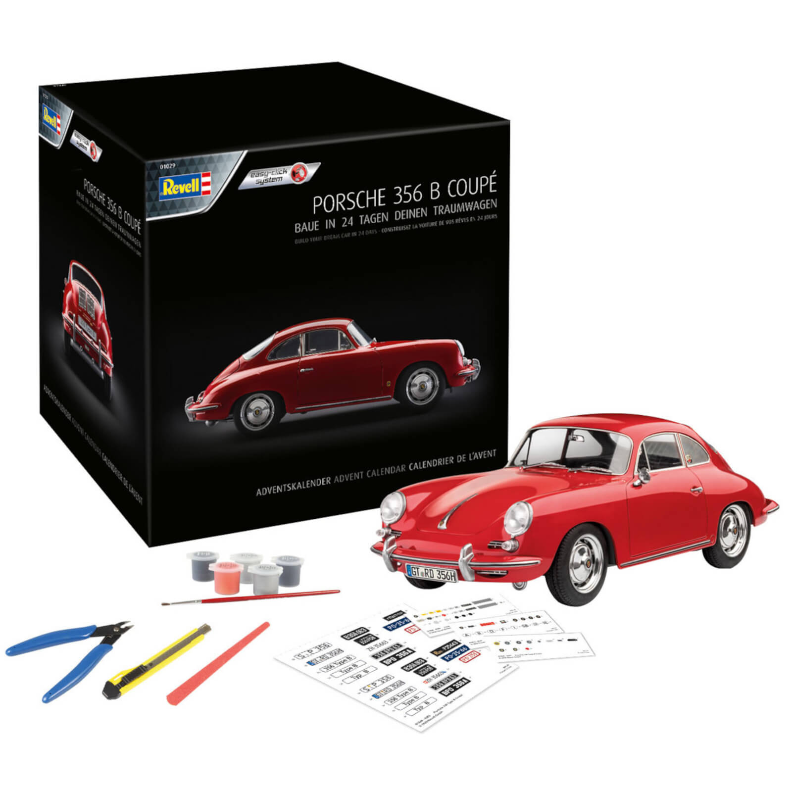 Advent Calendar Porsche 356 B Coupé Easy Click Model Kit (1:16 Scale)