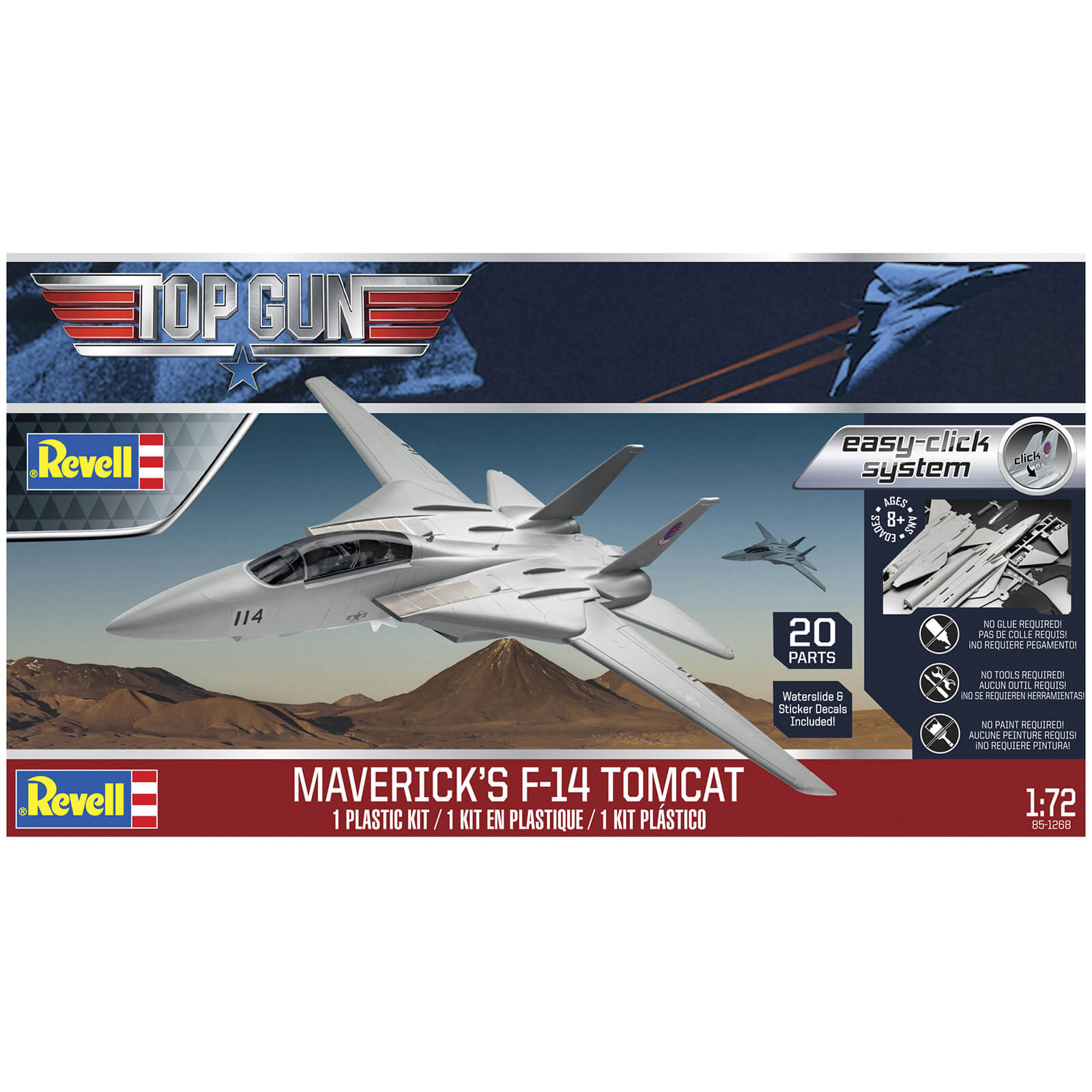 Top Gun - Maverick's F-14 Tomcat Easy Click Model Kit (1:72 Scale)
