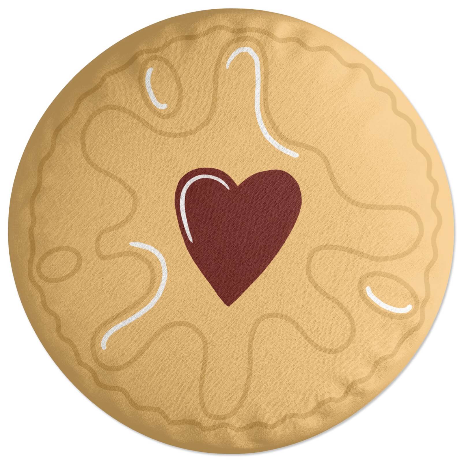 Jammy Biscuit Round Cushion
