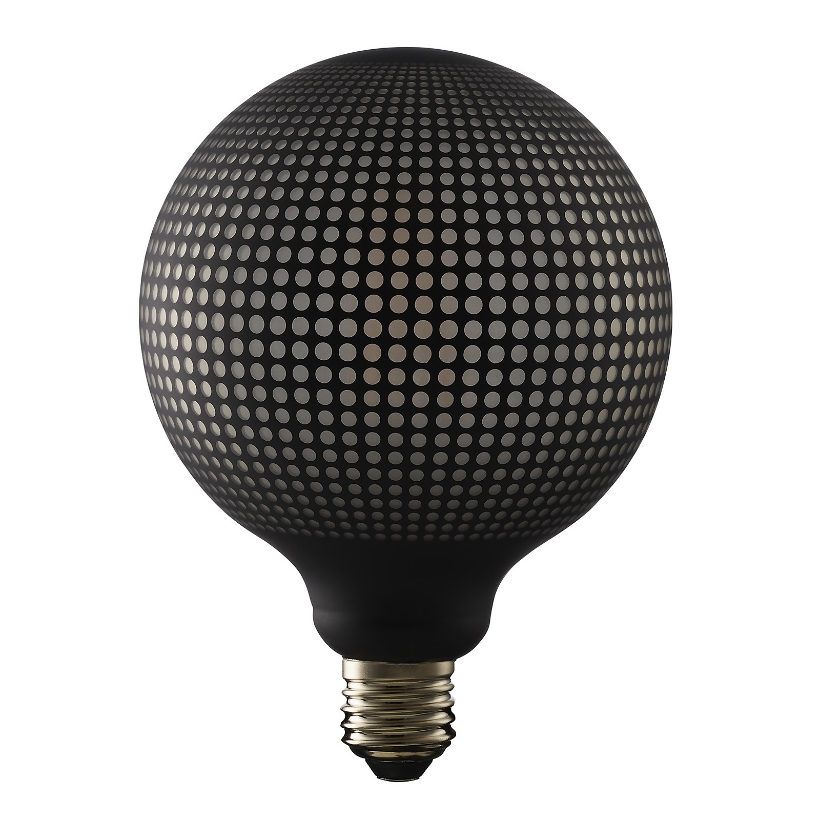 Photo of Tcp Decorative Lightbulb Led Printed Globe Dots Black Es 4w/28w Warm Amber 1 Pack