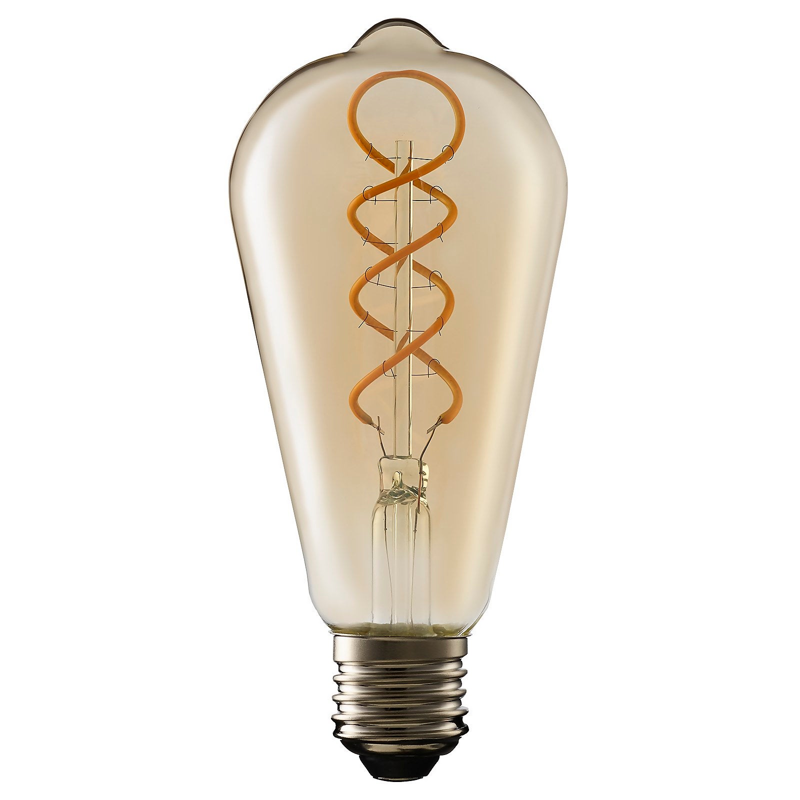 TCP Decorative Lightbulb Soft Filament ST64 Cage ES 4W/23W Warm Amber 1 Pack - Image 1
