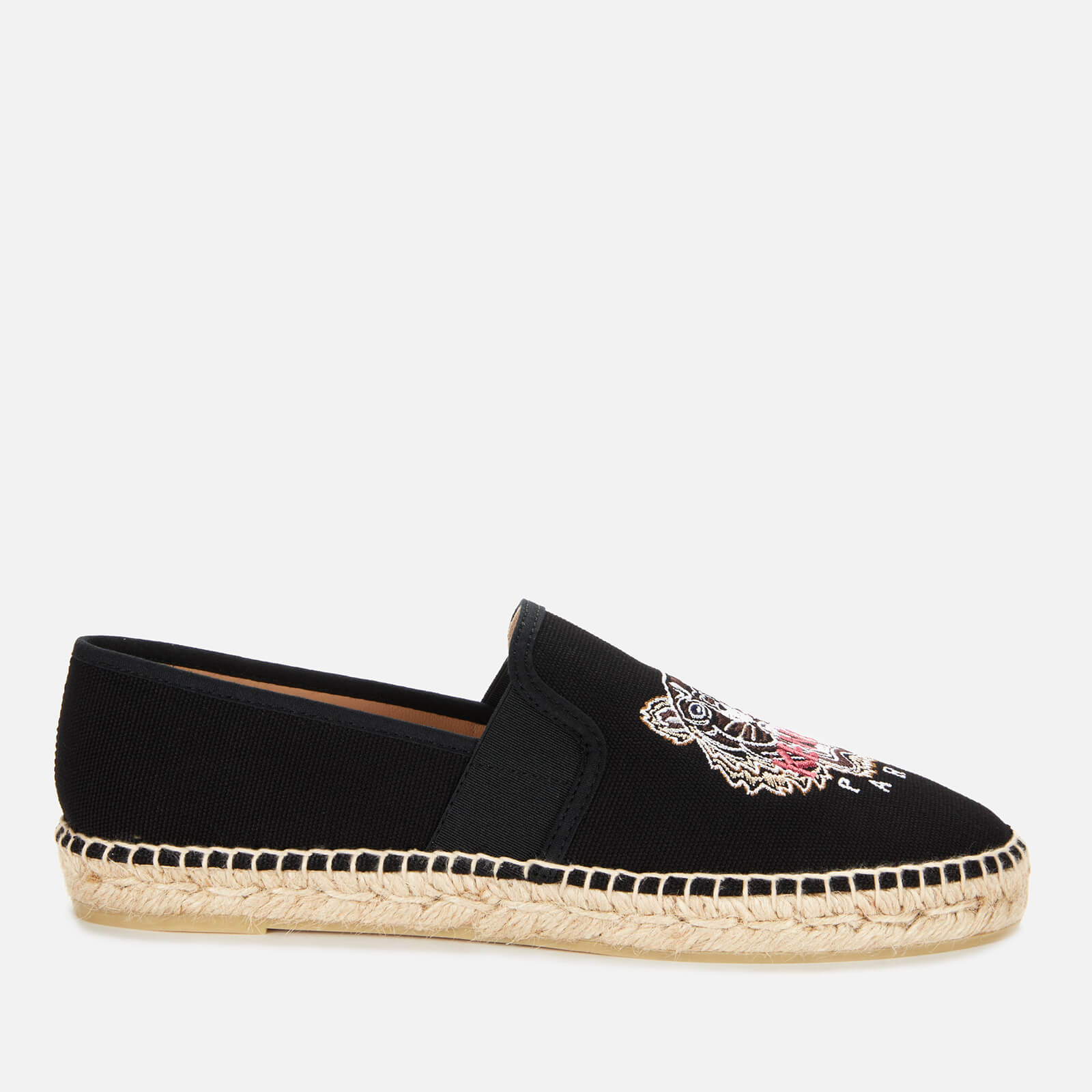 KENZO Women's Elastic Tiger Organic Canvas Espadrilles - Black - UK 6