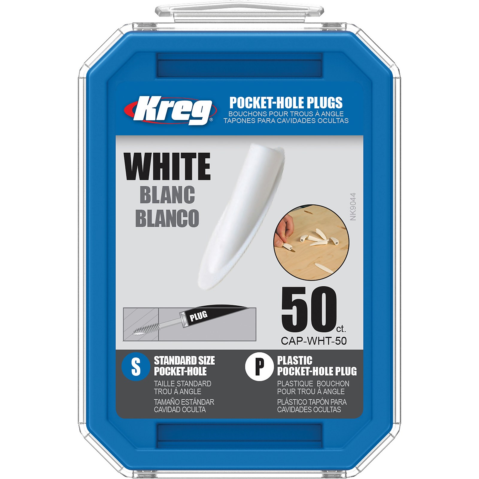 Photo of Kreg Cap-wht-50 White Plastic Pocket-hole Plugs - 50 Pack