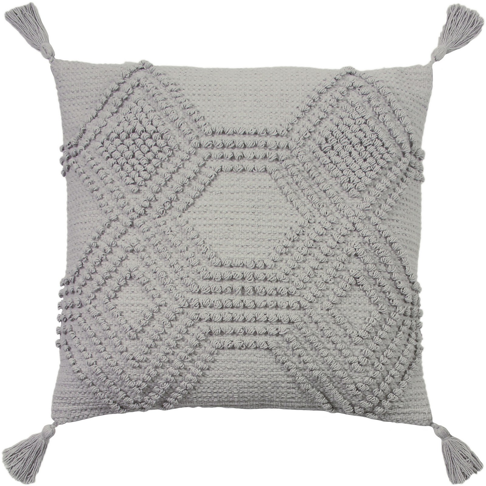 Photo of Knot Tassle Cushion - 45x45cm - Grey