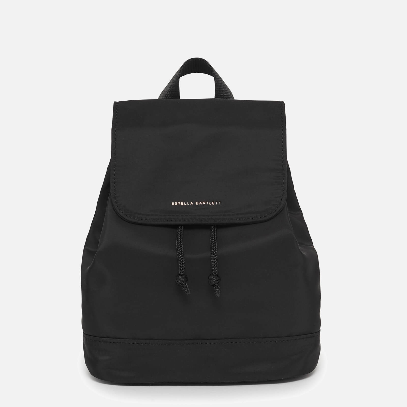 Estella Bartlett Women's The Mini Copperfield Drawstring Backpack - Black/Nylon/Black