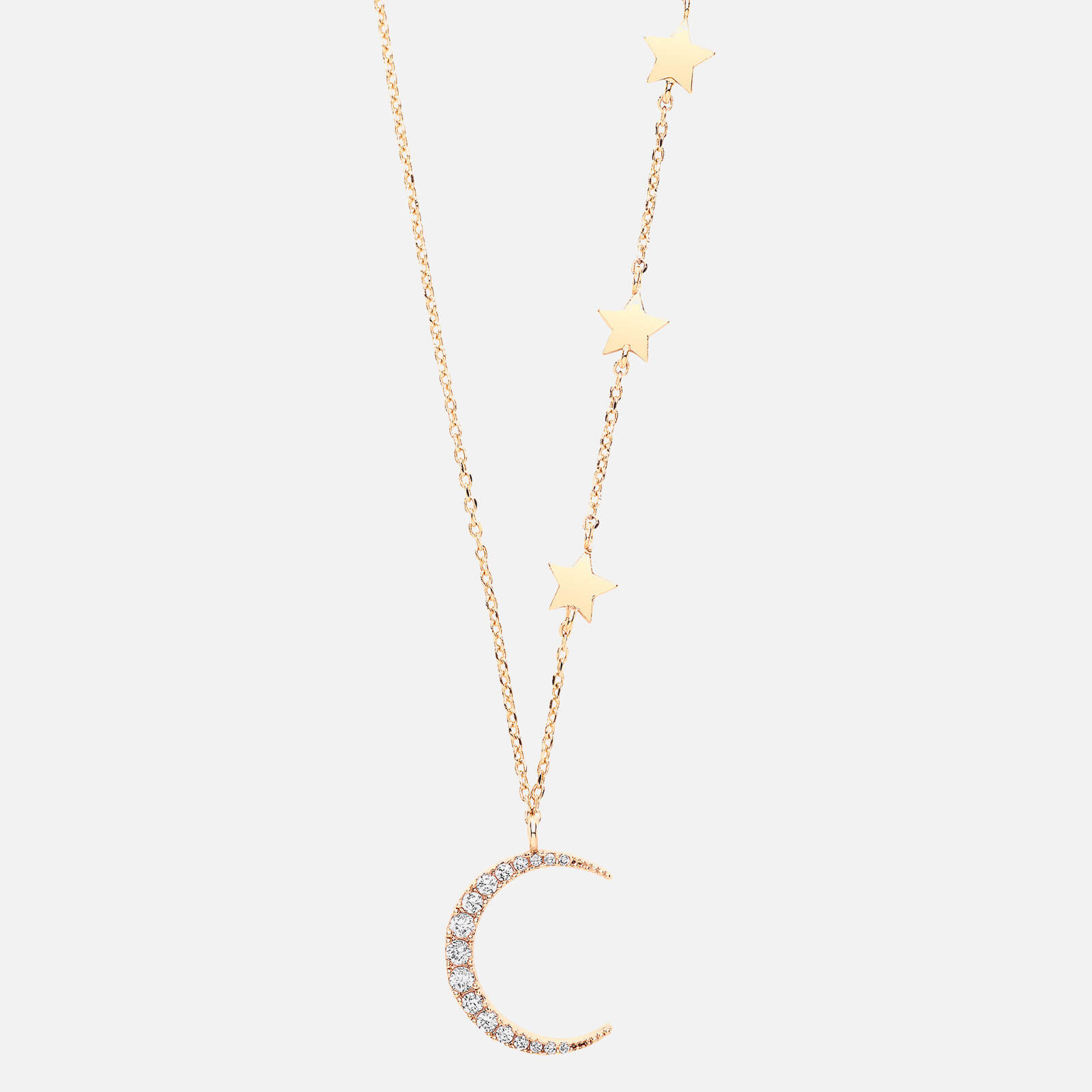Estella Bartlett Women's Statement Moon and Stars Necklace - Gold Plated