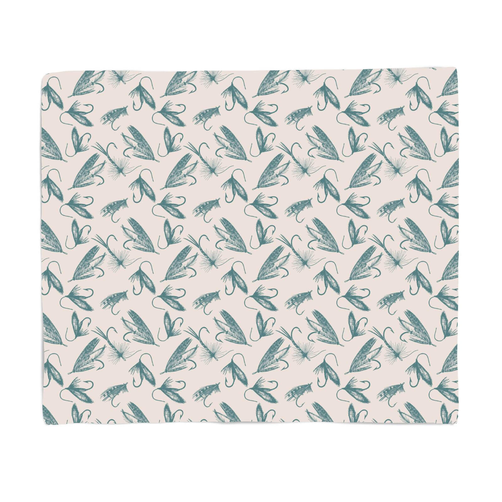 Light Fishing Hooks Fleece Blanket - S