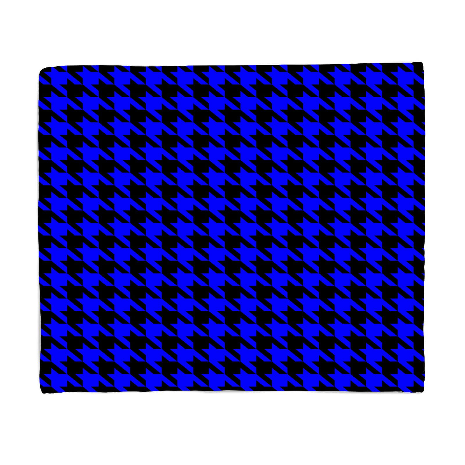Blue Dogtooth Fleece Blanket - S