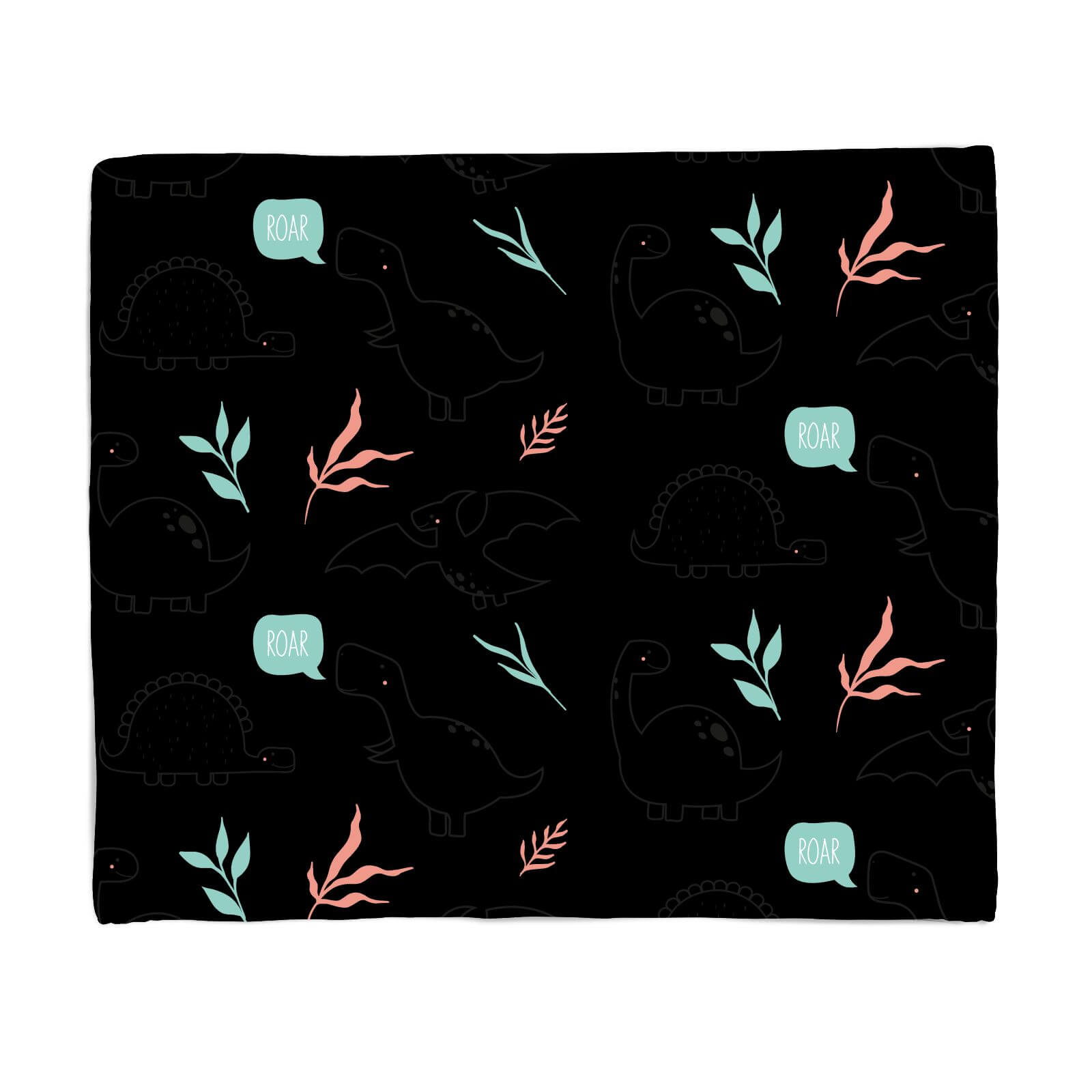 Pastel Dino Pattern Fleece Blanket - S