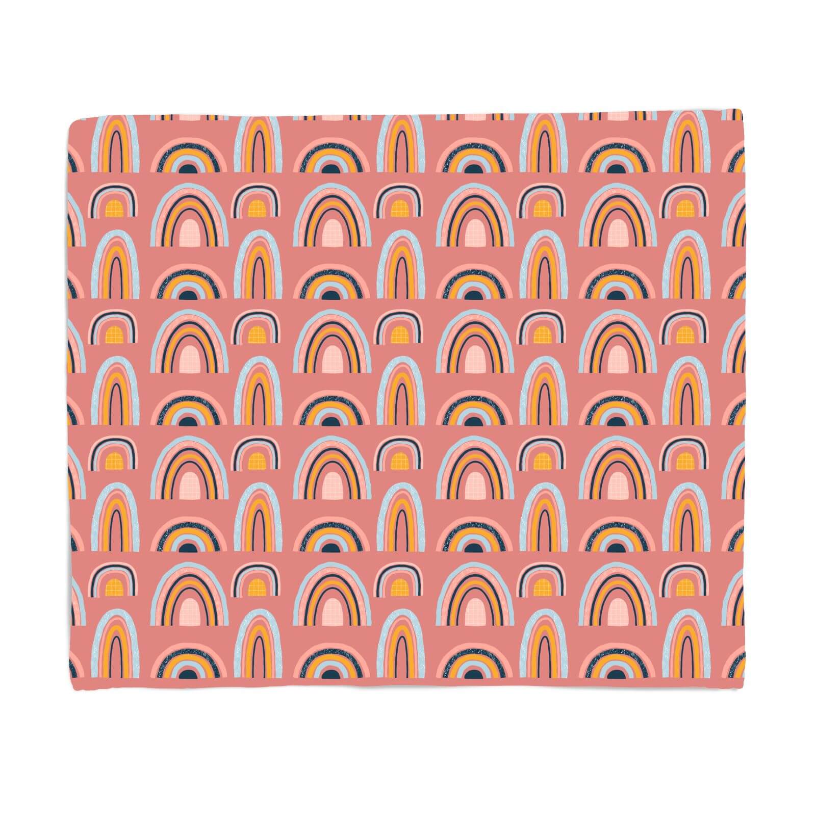 Rainbow Pink Fleece Blanket - S