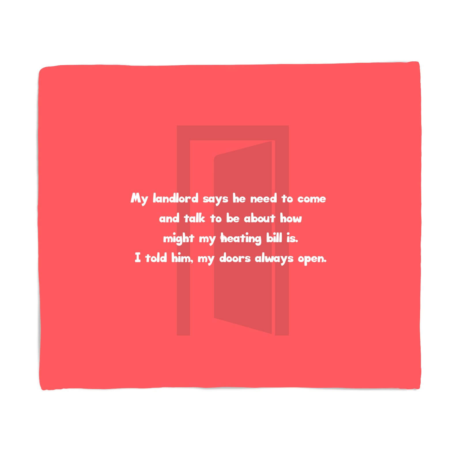 Door Open Joke Fleece Blanket - S