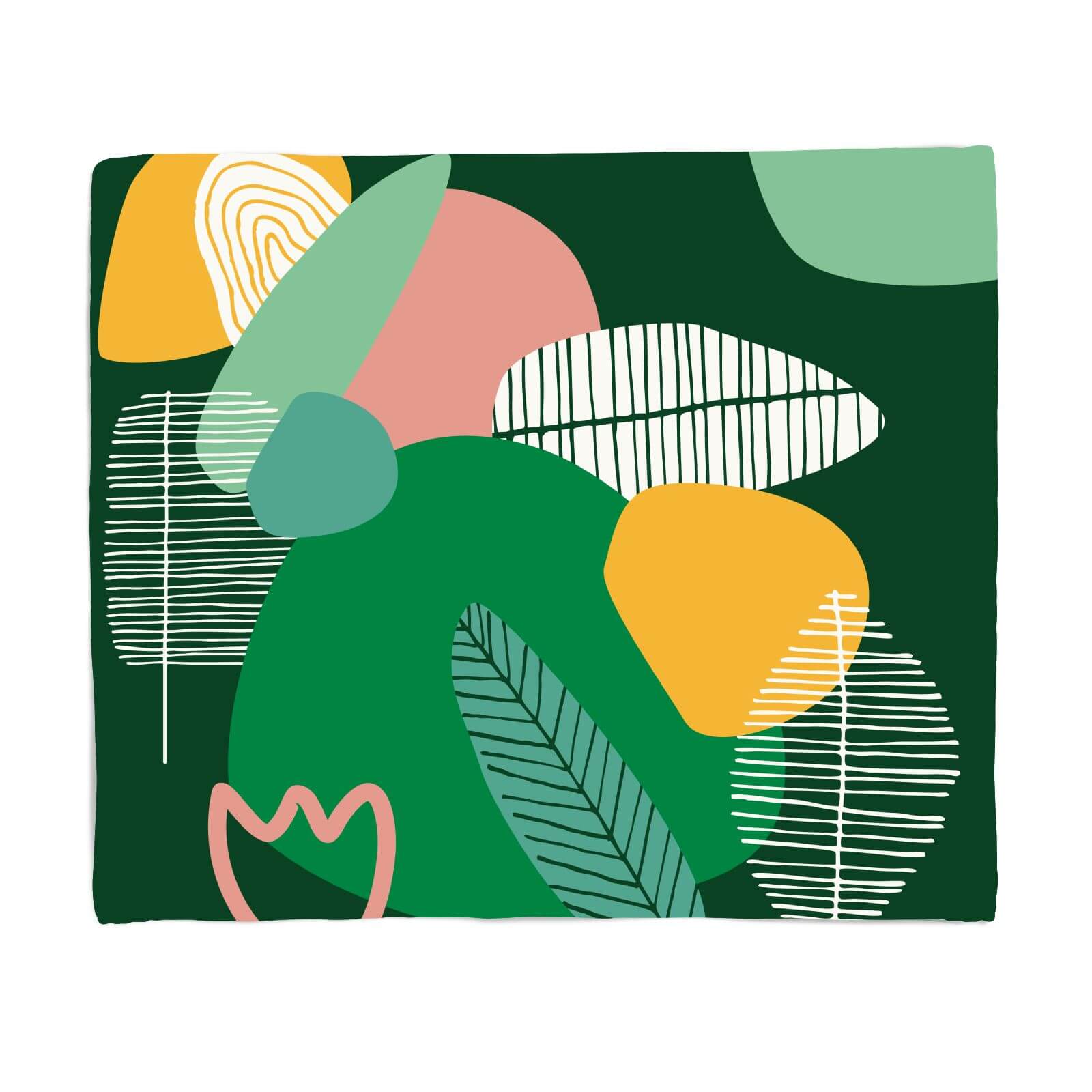 Earth Garden Print Fleece Blanket - S