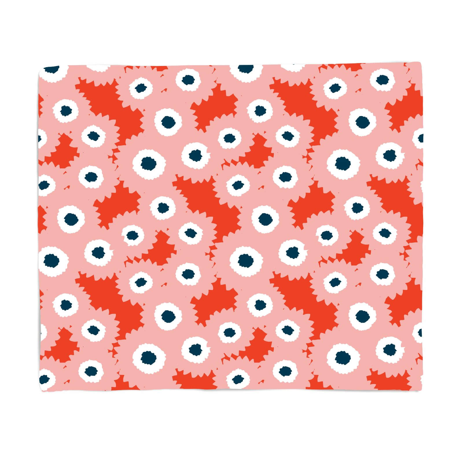 Fuzzy Flowers Fleece Blanket - S