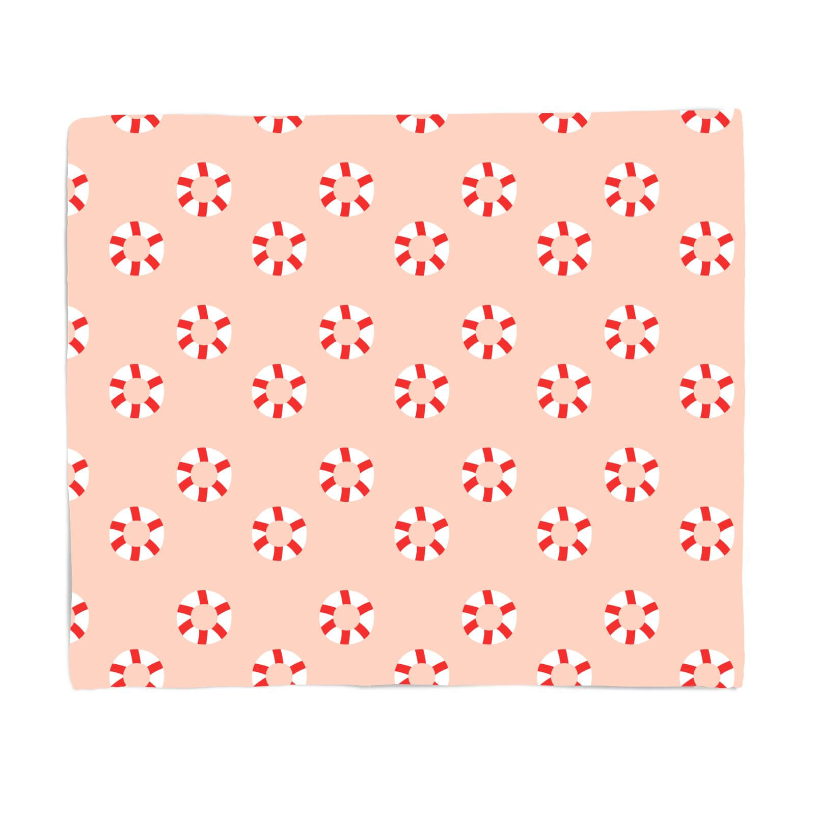 Rubber Ring Pattern Fleece Blanket - S