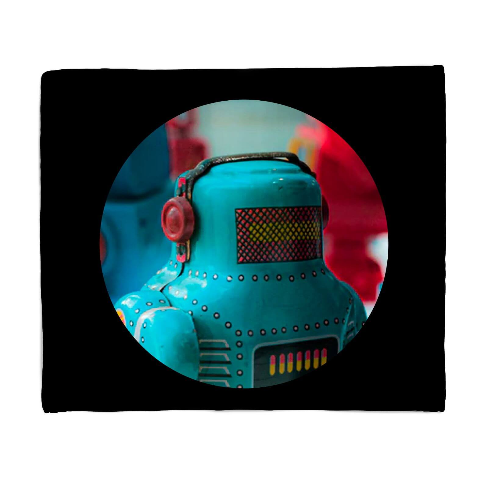 Retro Robot Fleece Blanket - S