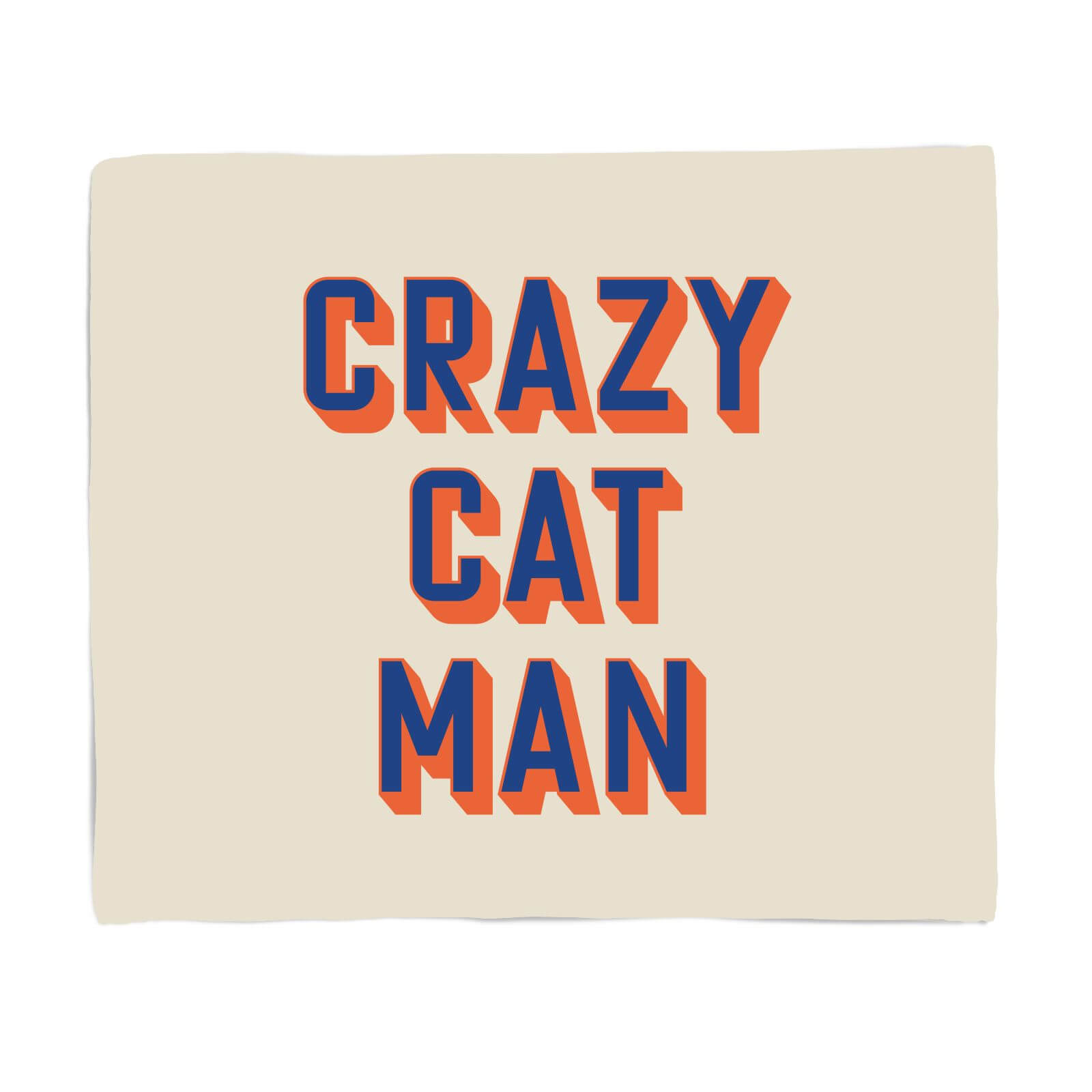 Crazy Cat Man Fleece Blanket - S