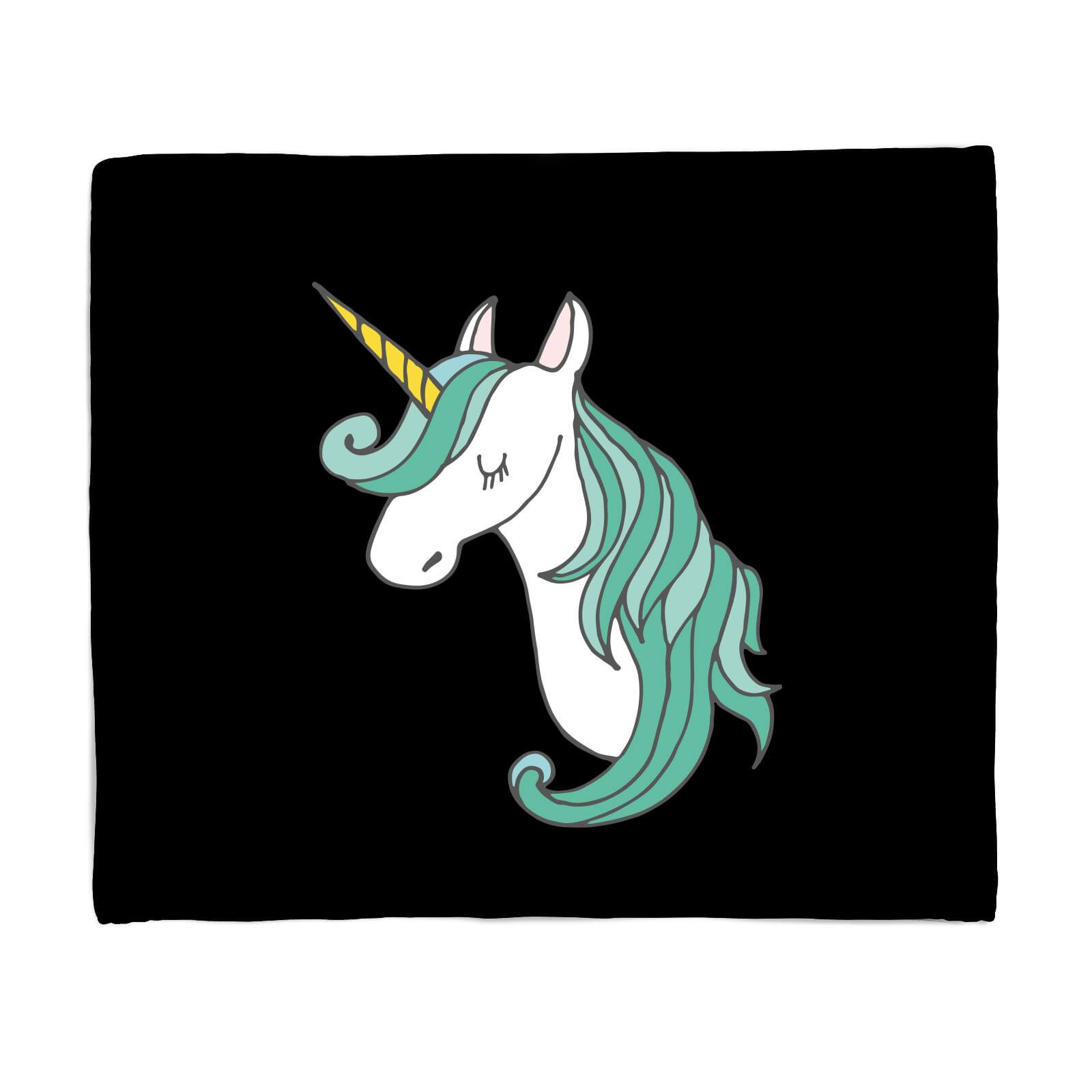 Unicorn Head Fleece Blanket - S