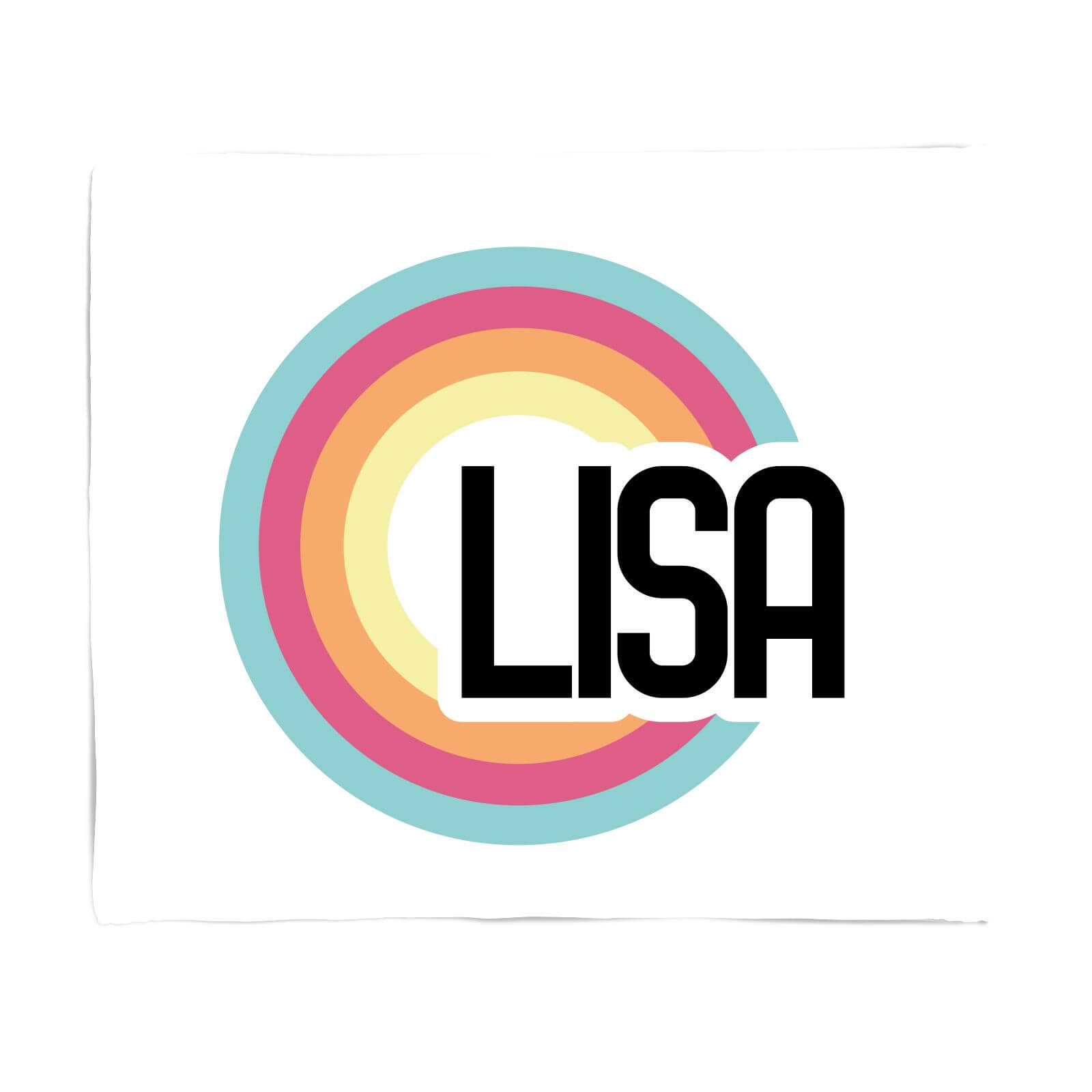 Lisa Rainbow Fleece Blanket - S