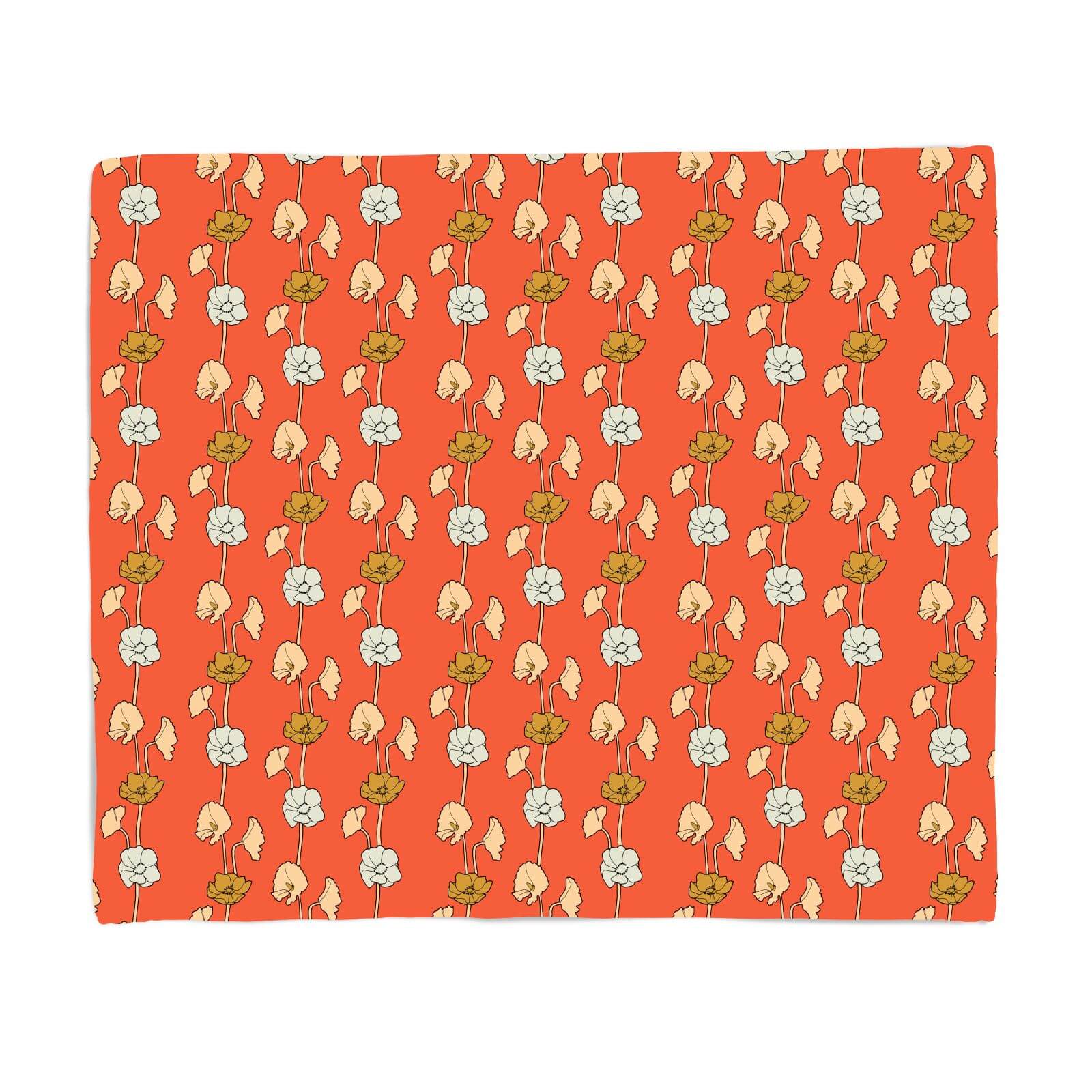 60s Small FLowers Fleece Blanket - S