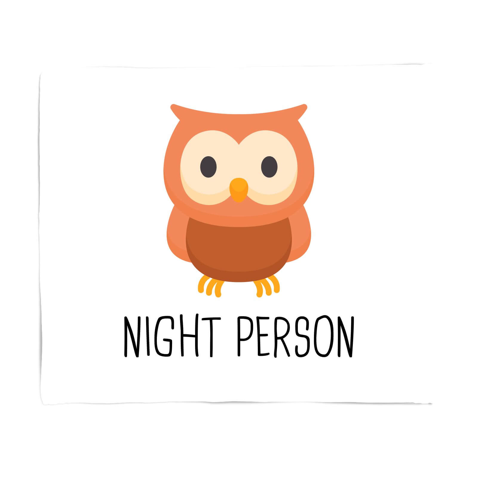 Night Person Fleece Blanket - S