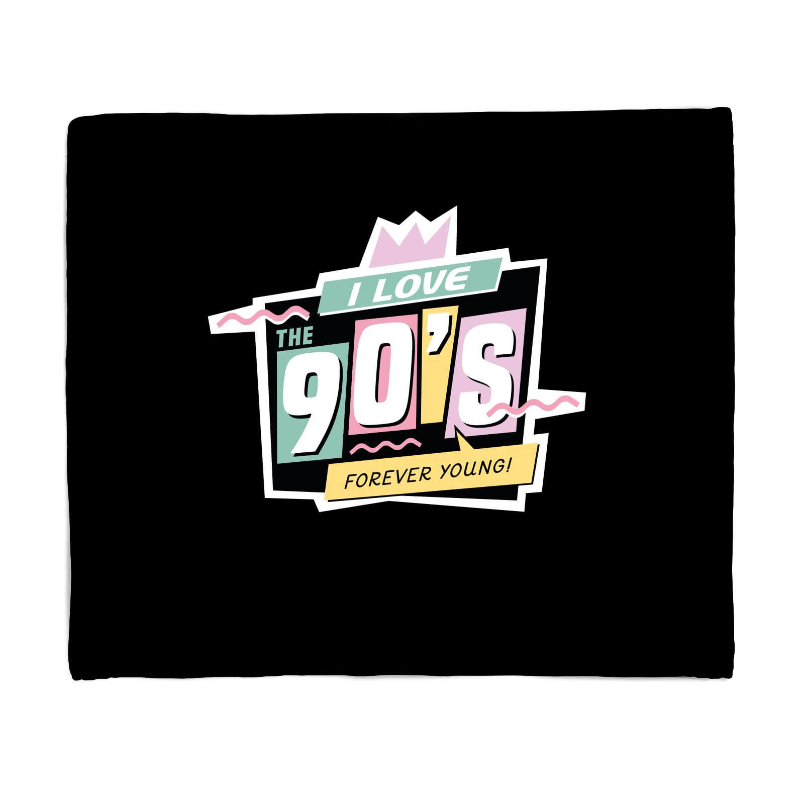 I Love The 90's Graphic Fleece Blanket - S