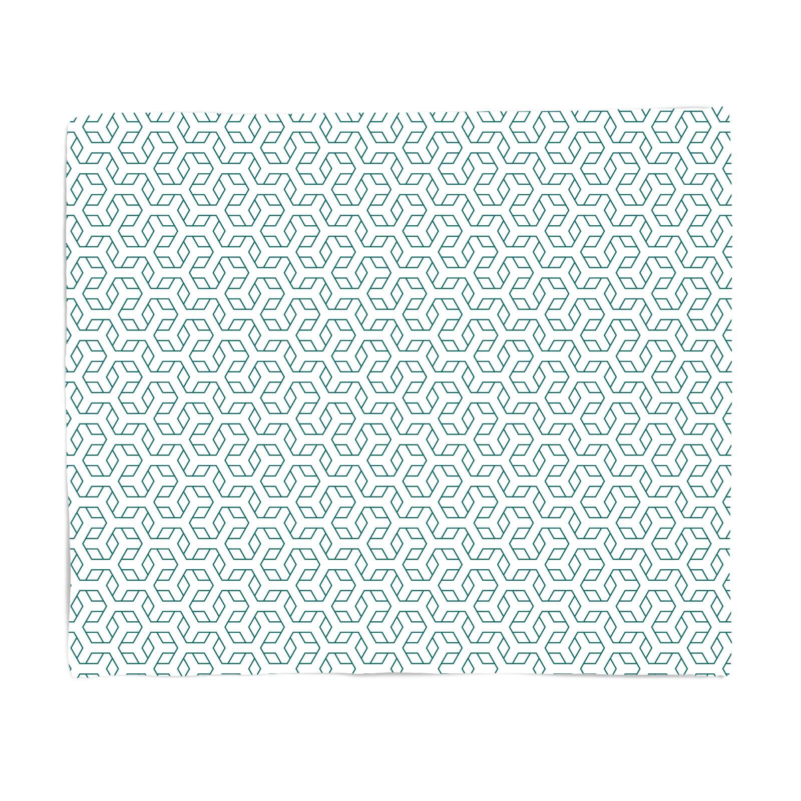 Linear Hexagon Fleece Blanket - S