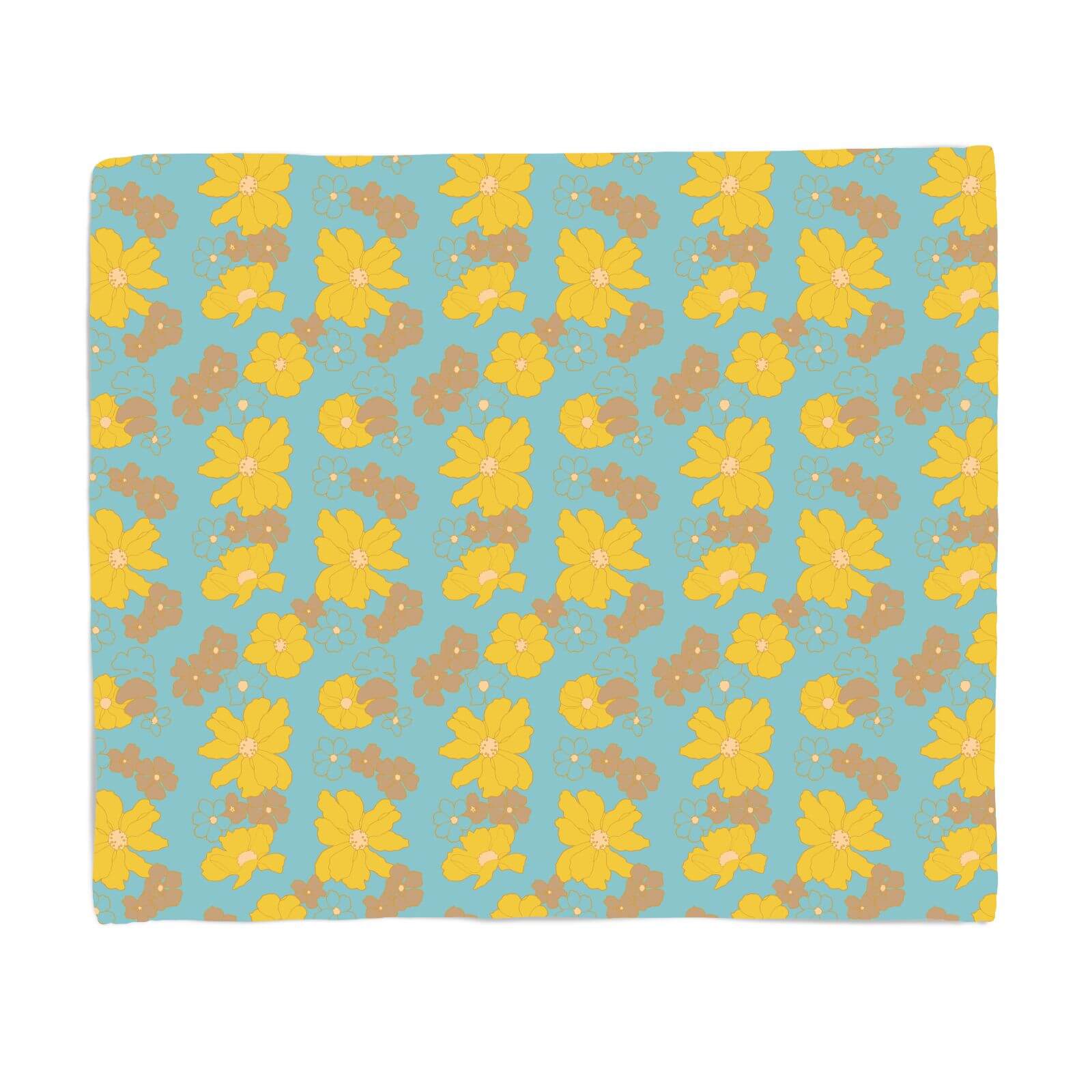 60s Floral Fleece Blanket - S