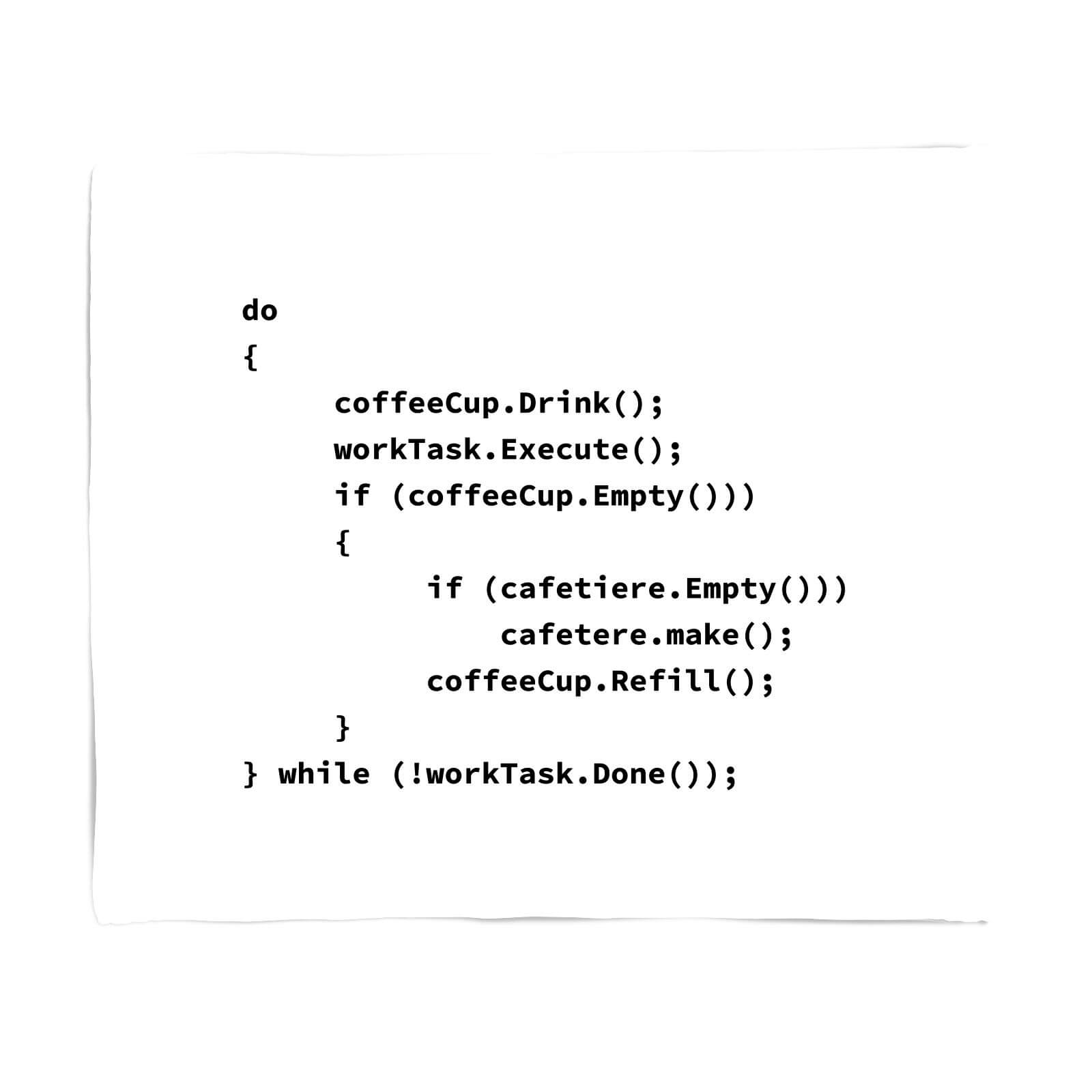 Coffee Code Fleece Blanket - S