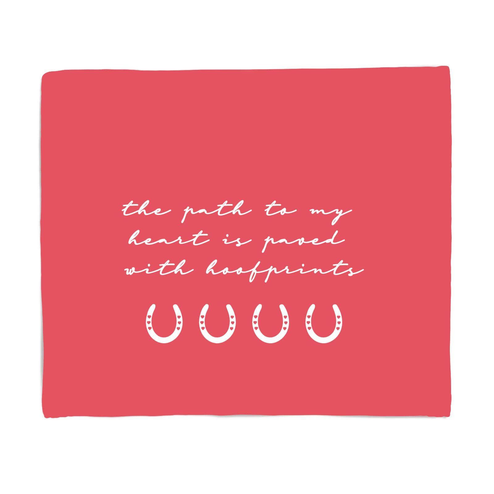 The Path To My Heart Is Paved With Hoofprints Fleece Blanket - S