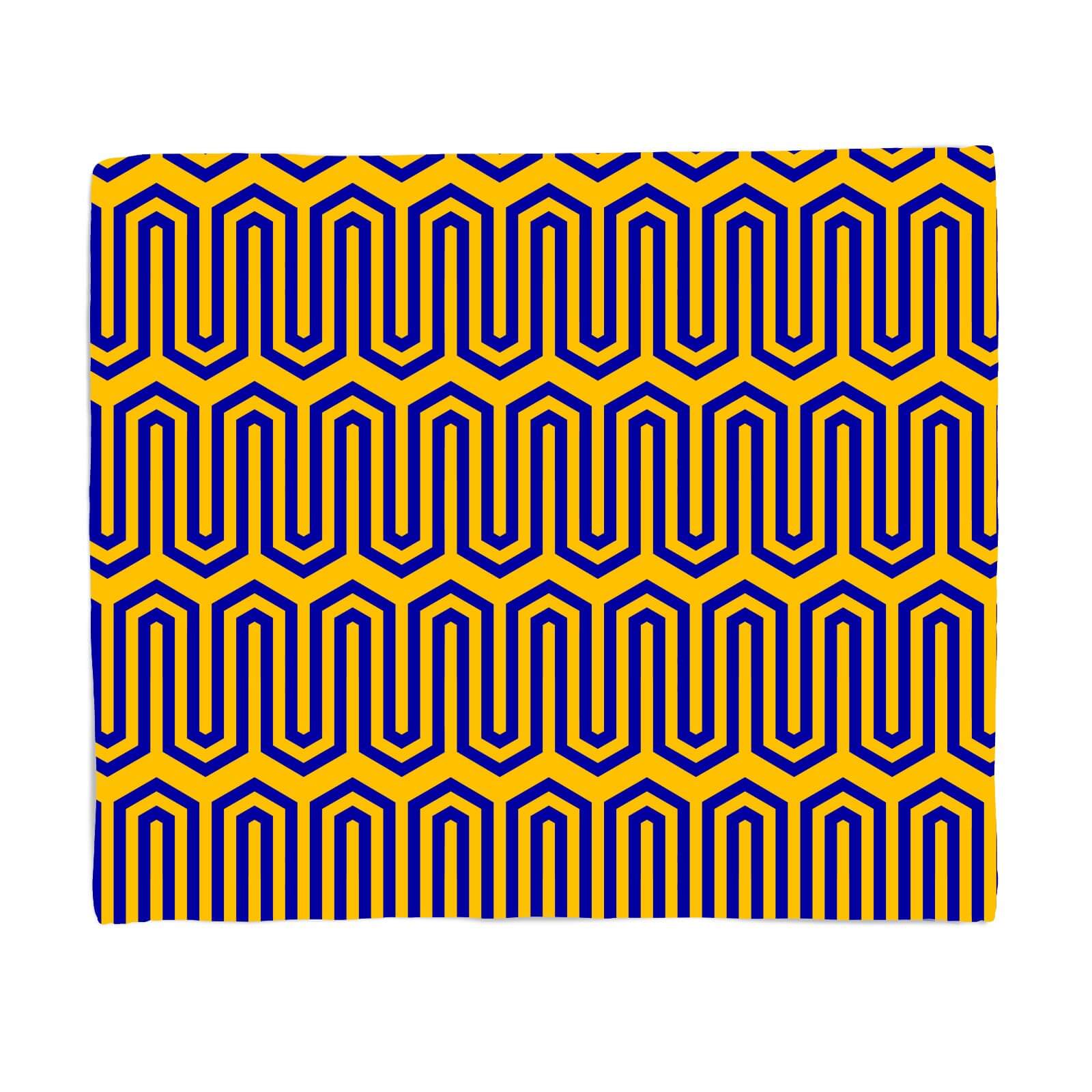 African Inspired Line Pattern Fleece Blanket - S