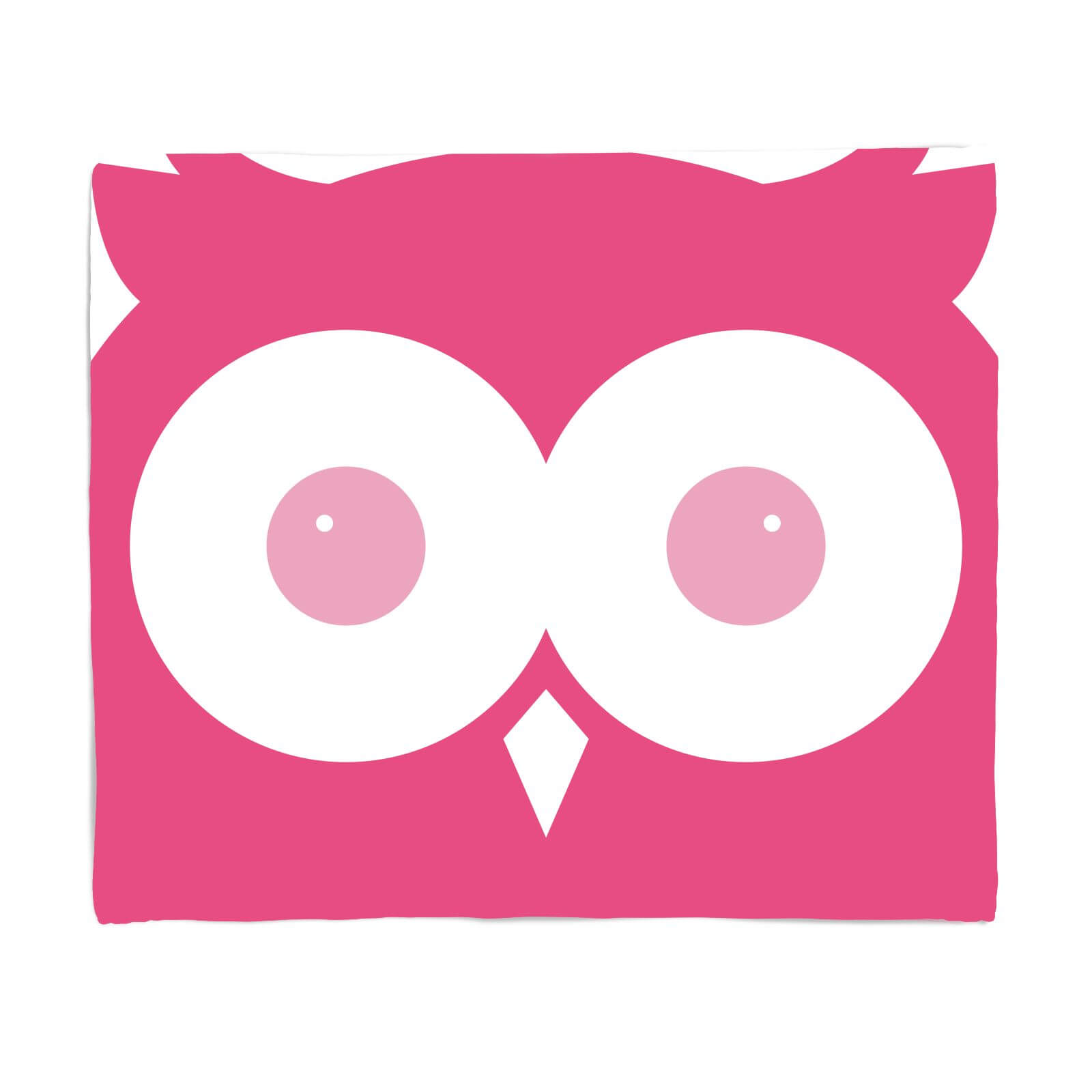 Pink Owl Fleece Blanket - S
