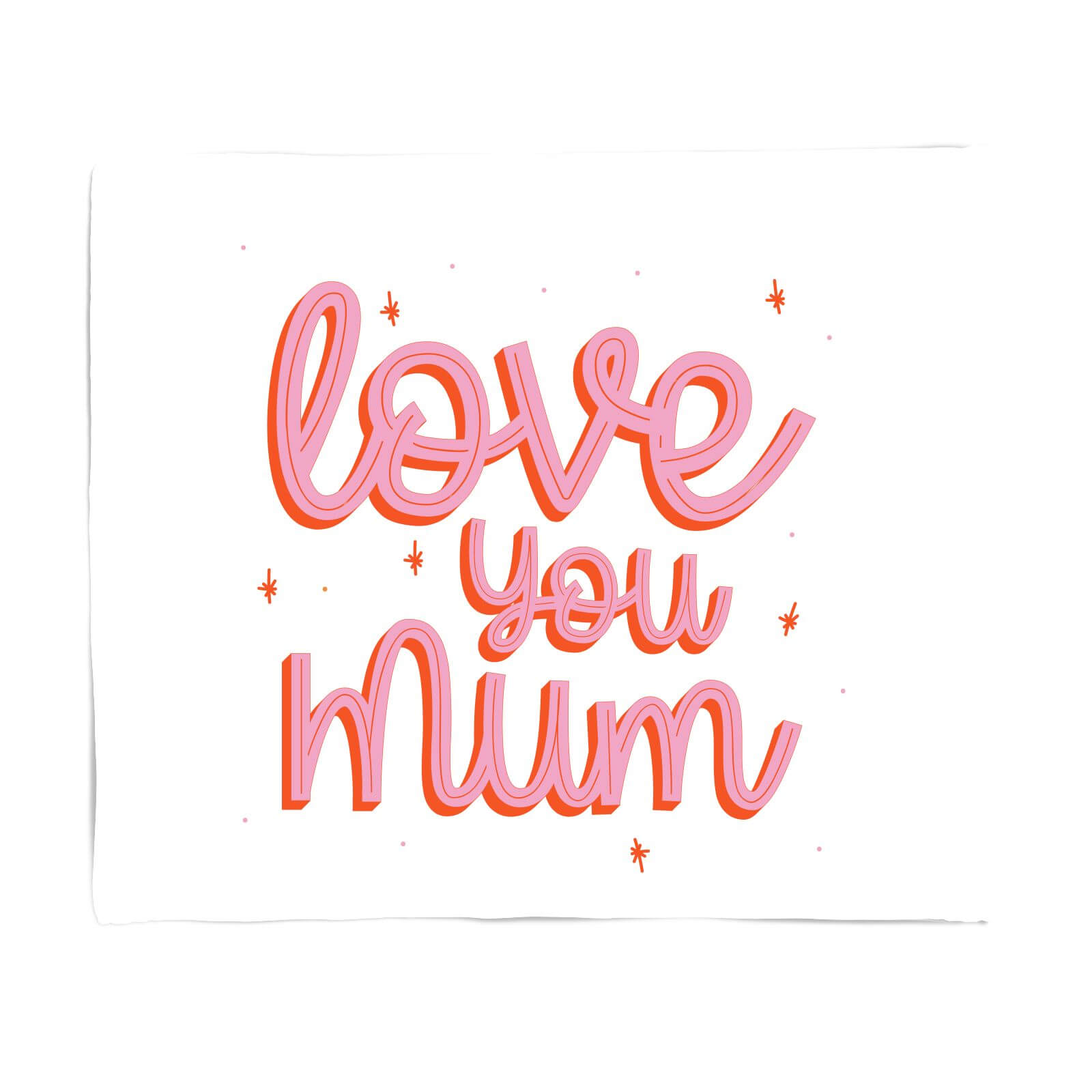 Love You Mum Fleece Blanket - S