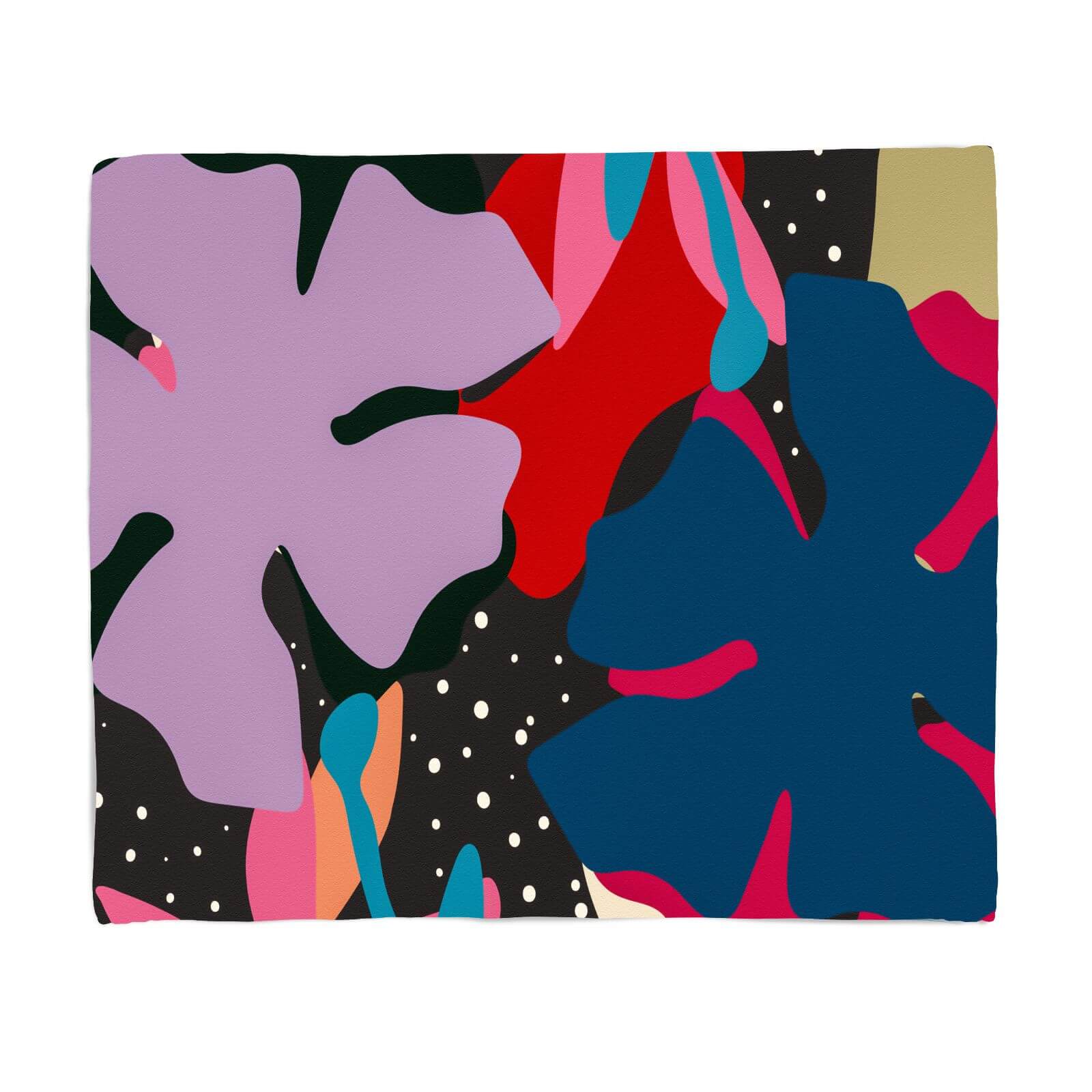 Abstract Retro Botanicals Fleece Blanket - S