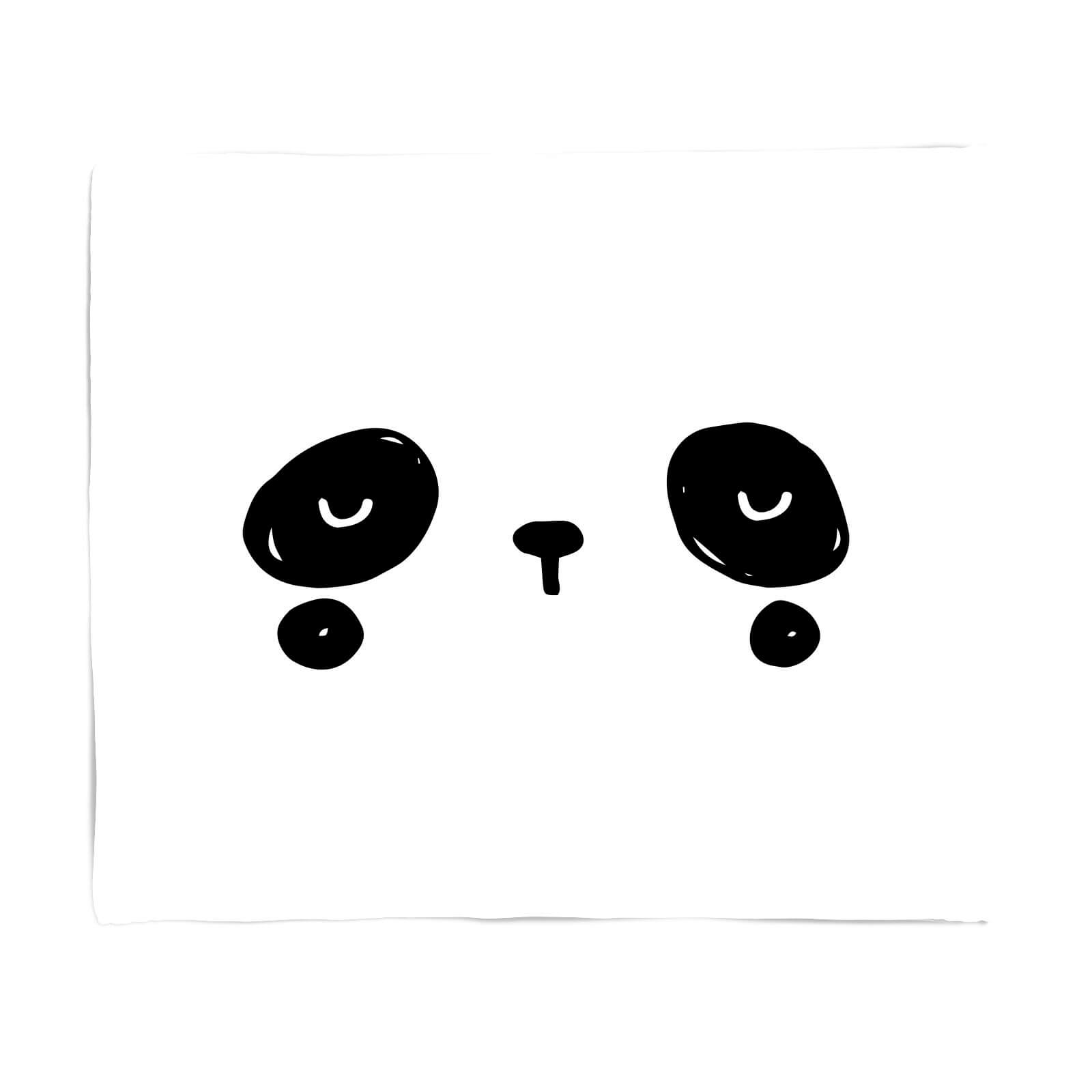 Sleepy Panda Eyes Fleece Blanket - S