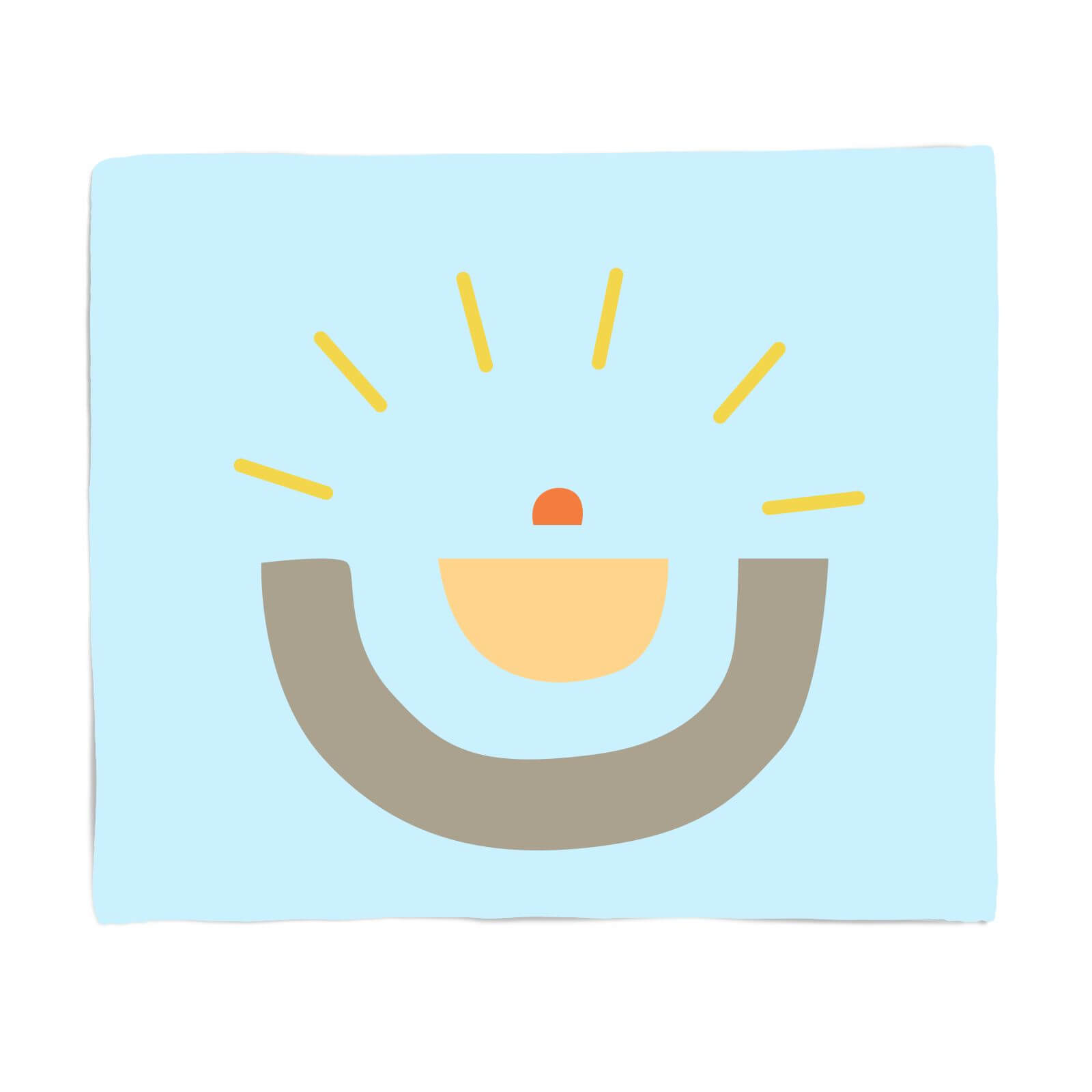 Abstract Sun Fleece Blanket - S