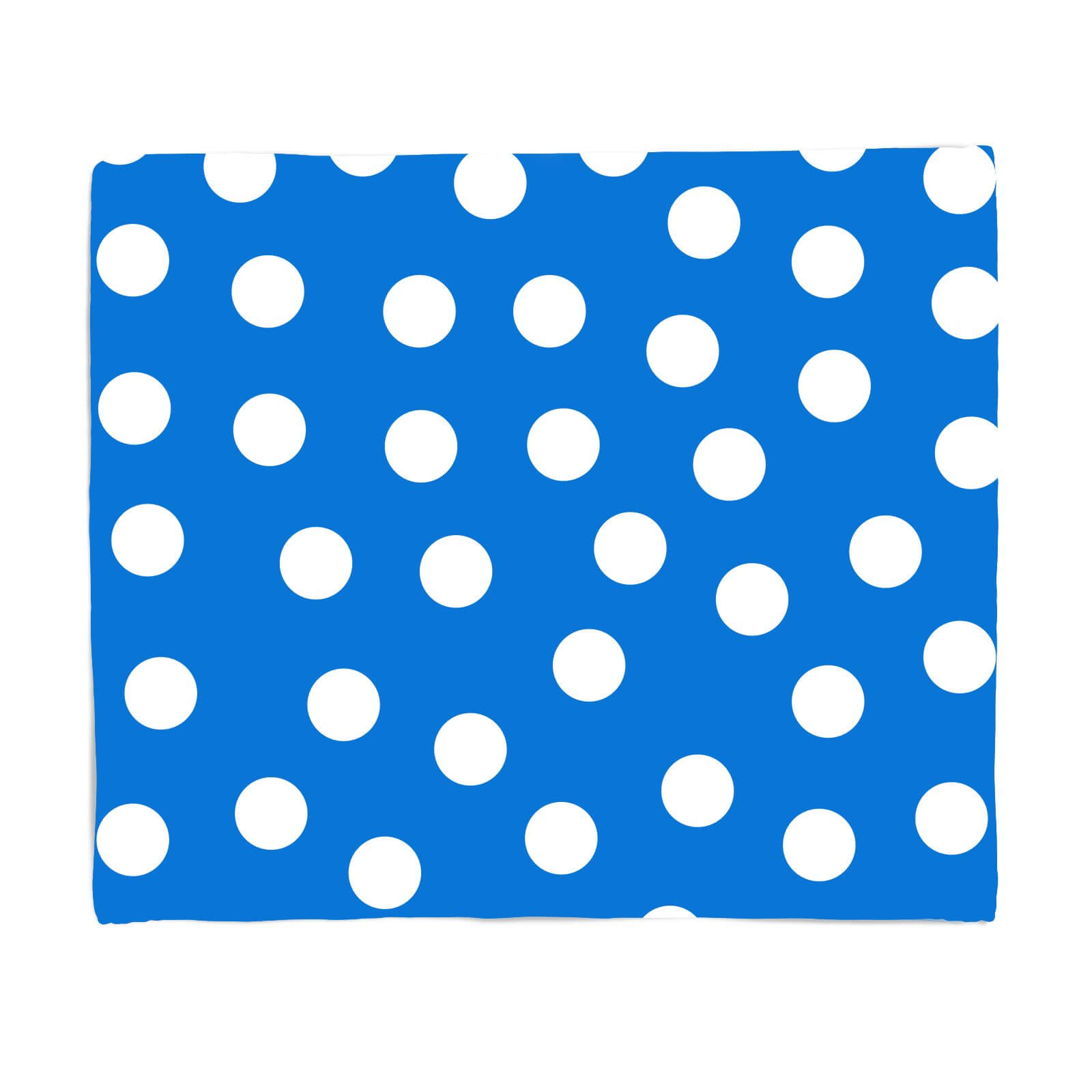 Blue Polka Dots Fleece Blanket - S