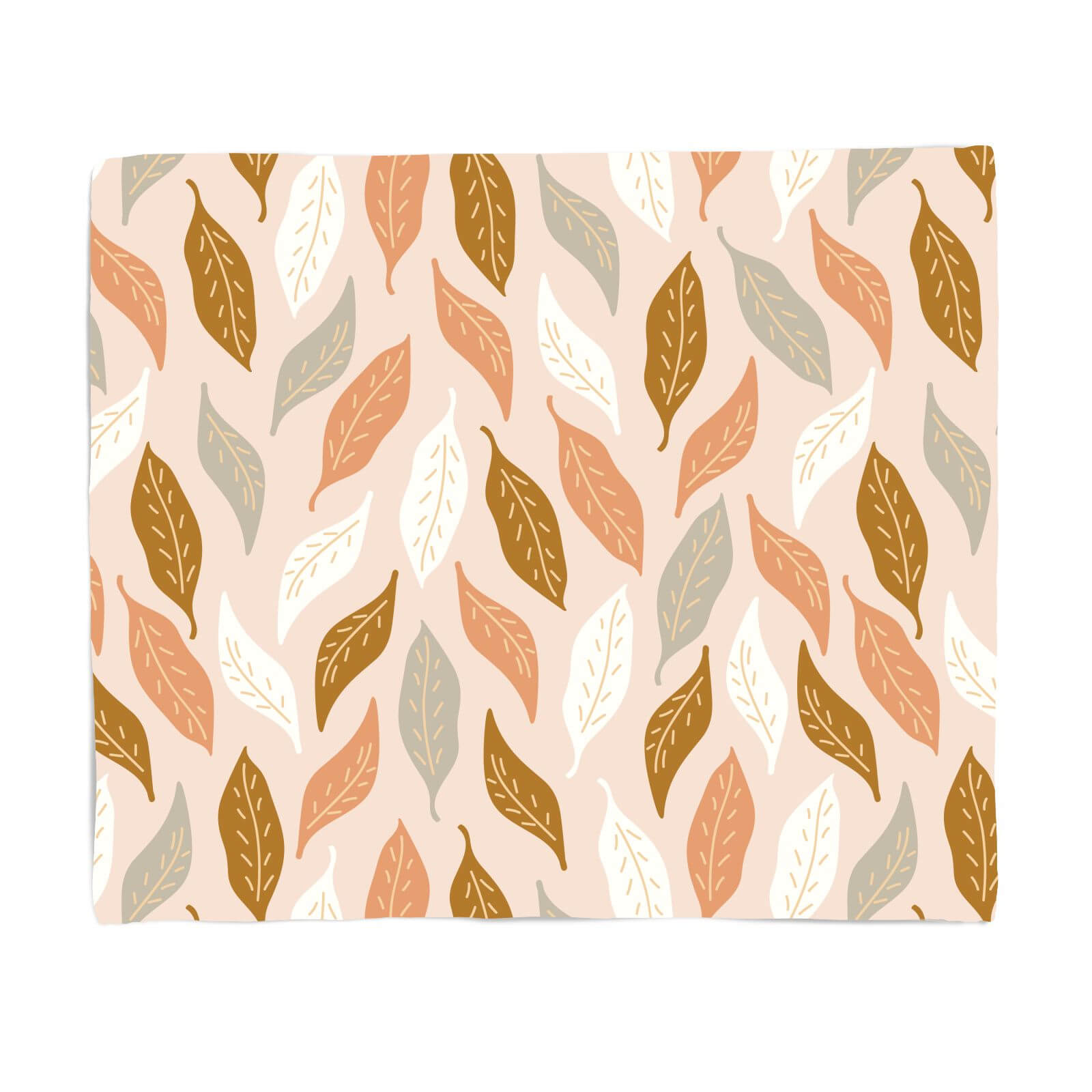 Retro Leaves Fleece Blanket - S