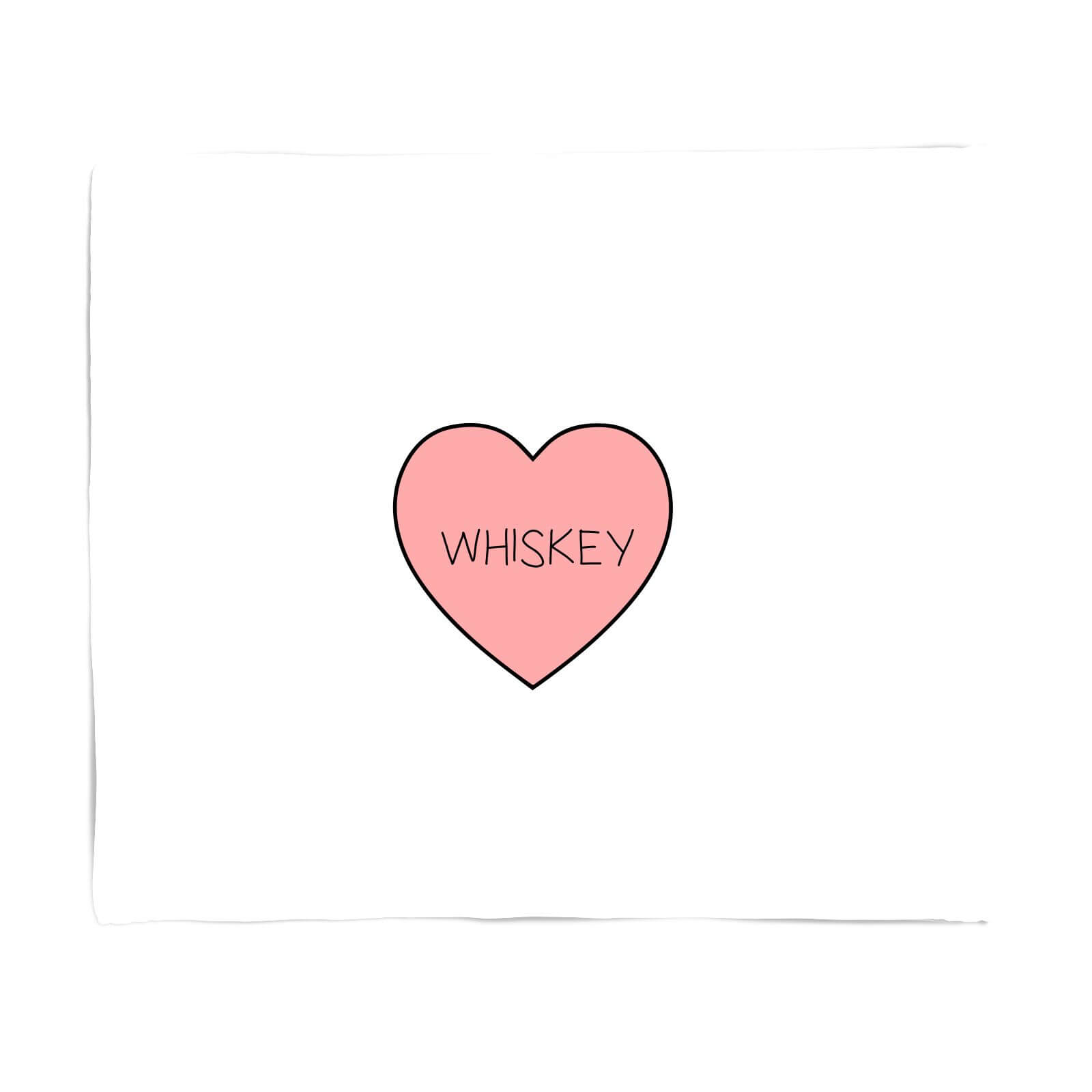 I Love Whiskey Fleece Blanket - S