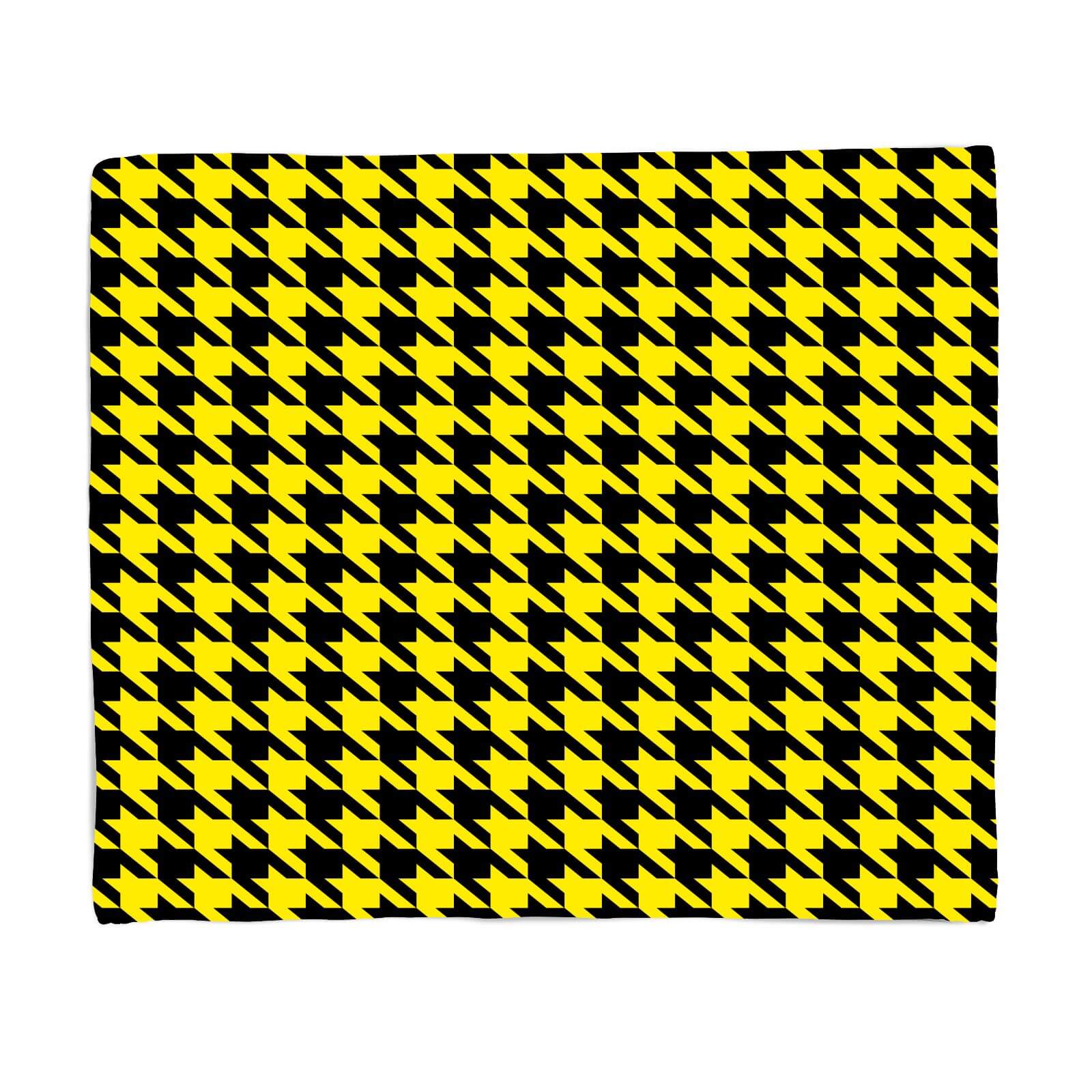 Yellow Dogtooth Fleece Blanket - S