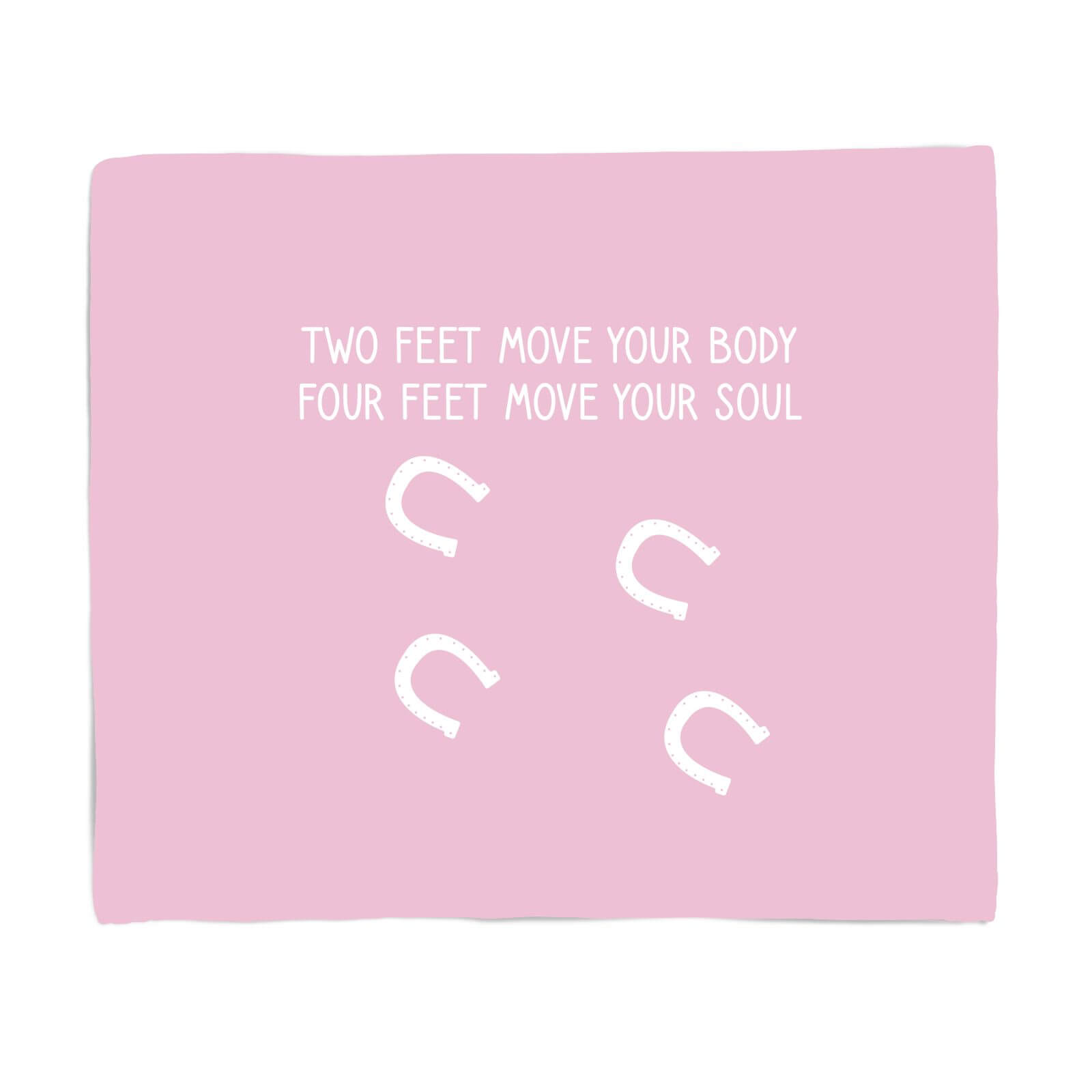 Two Feet Move Your Body Four Feet Move Your Soul Fleece Blanket - S