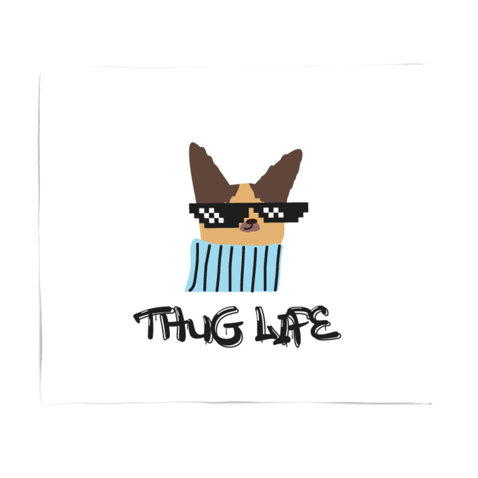 Thug Life Dog Fleece Blanket - S