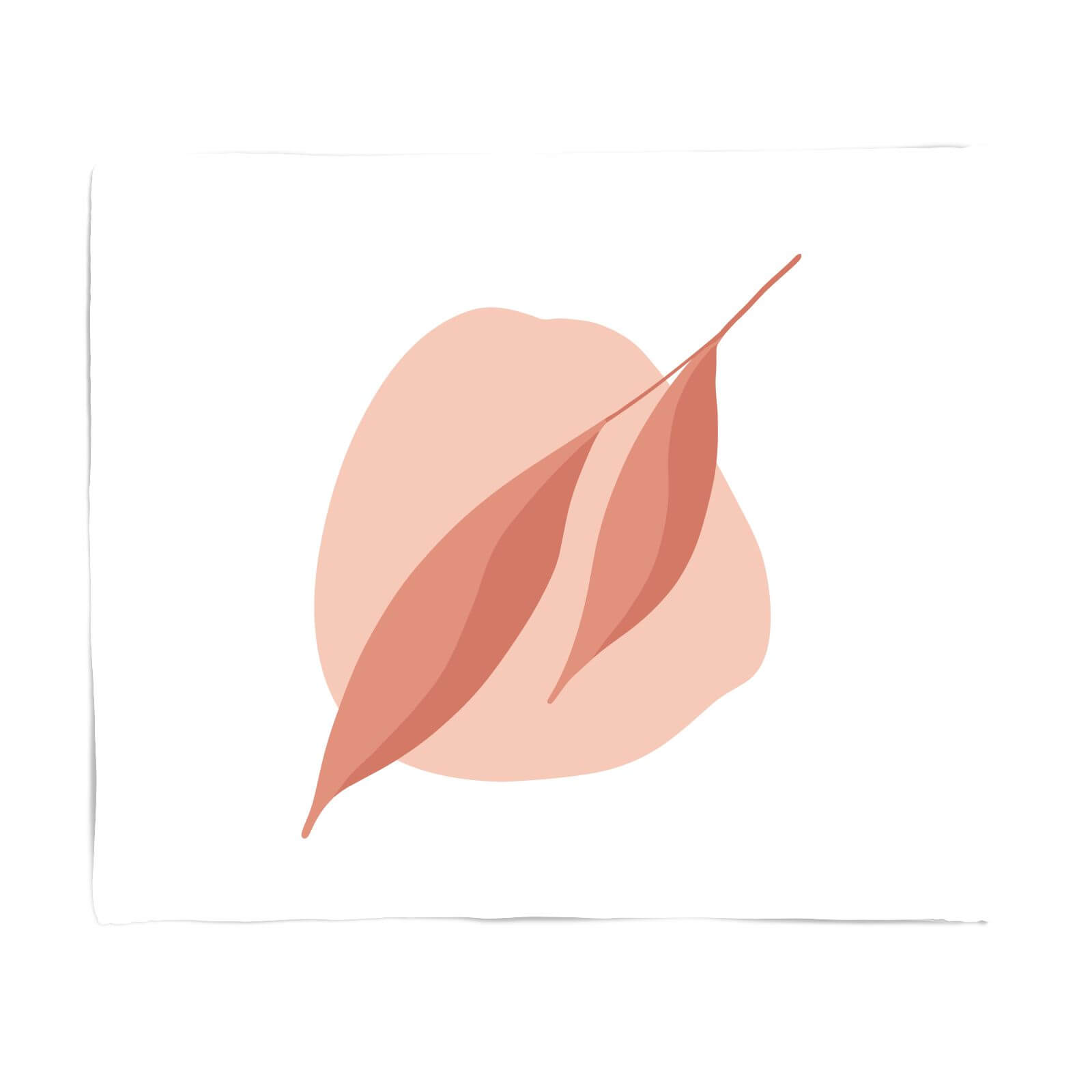 2 Leaves And Pink Rock Fleece Blanket - S