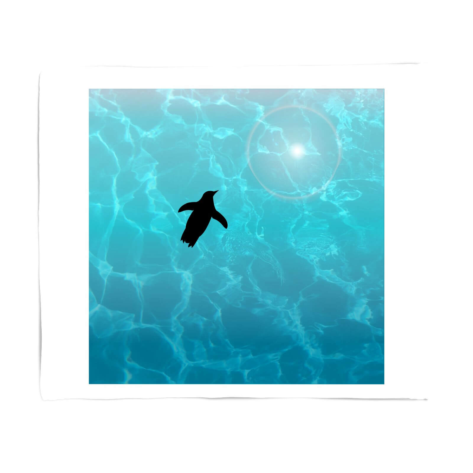 Swimming Pool Penguin Fleece Blanket - S