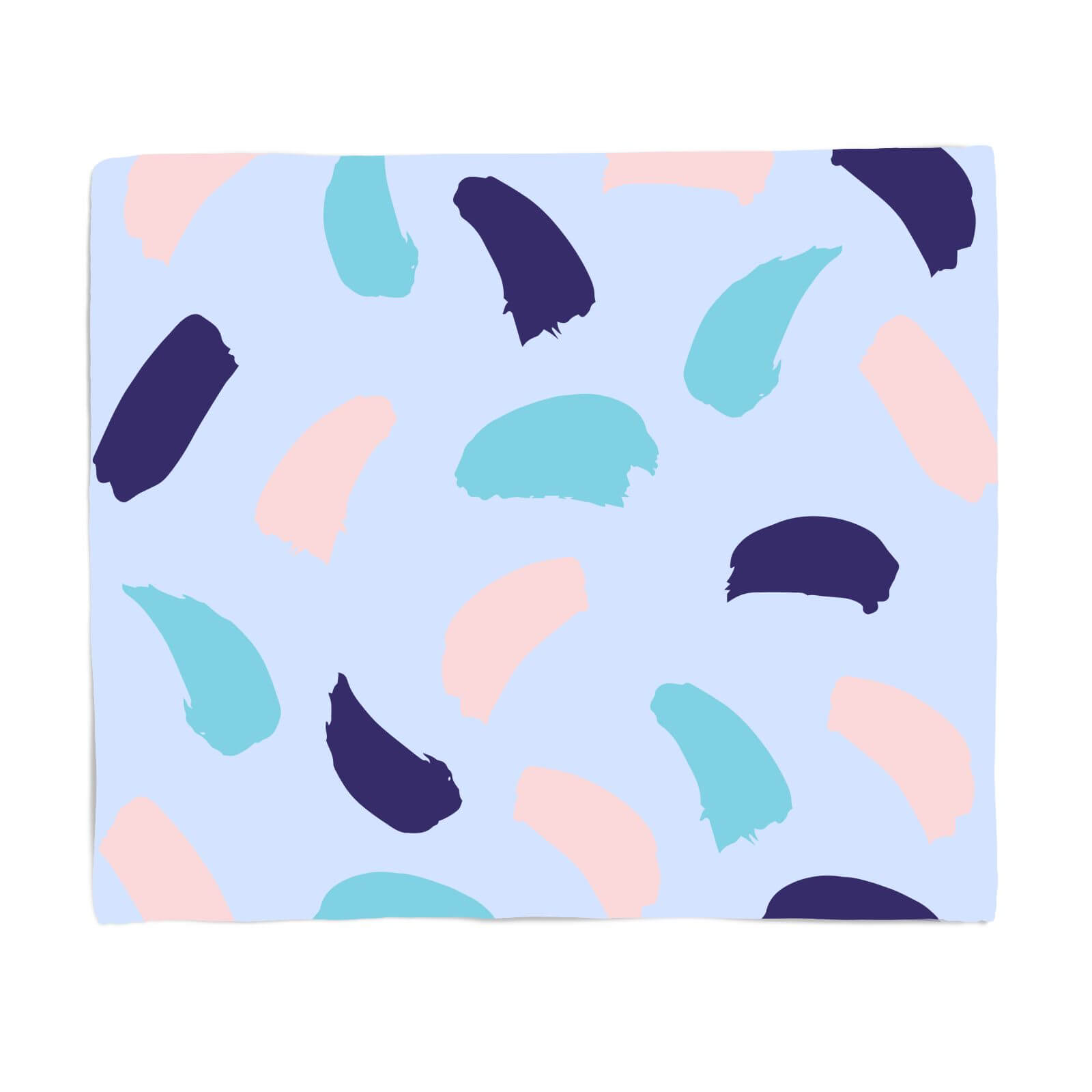 Large Brush Strokes Fleece Blanket - S