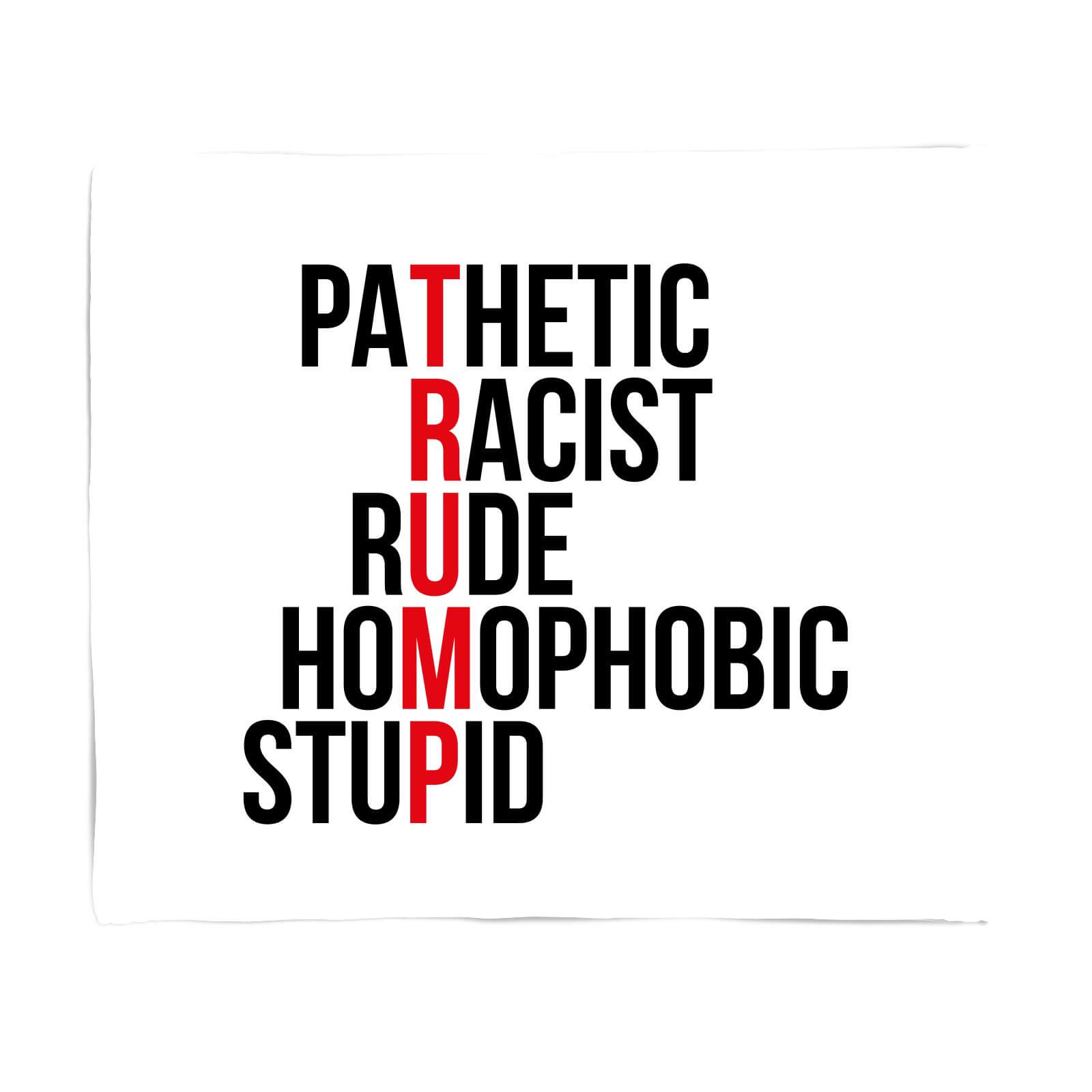 Trump Description Fleece Blanket - S