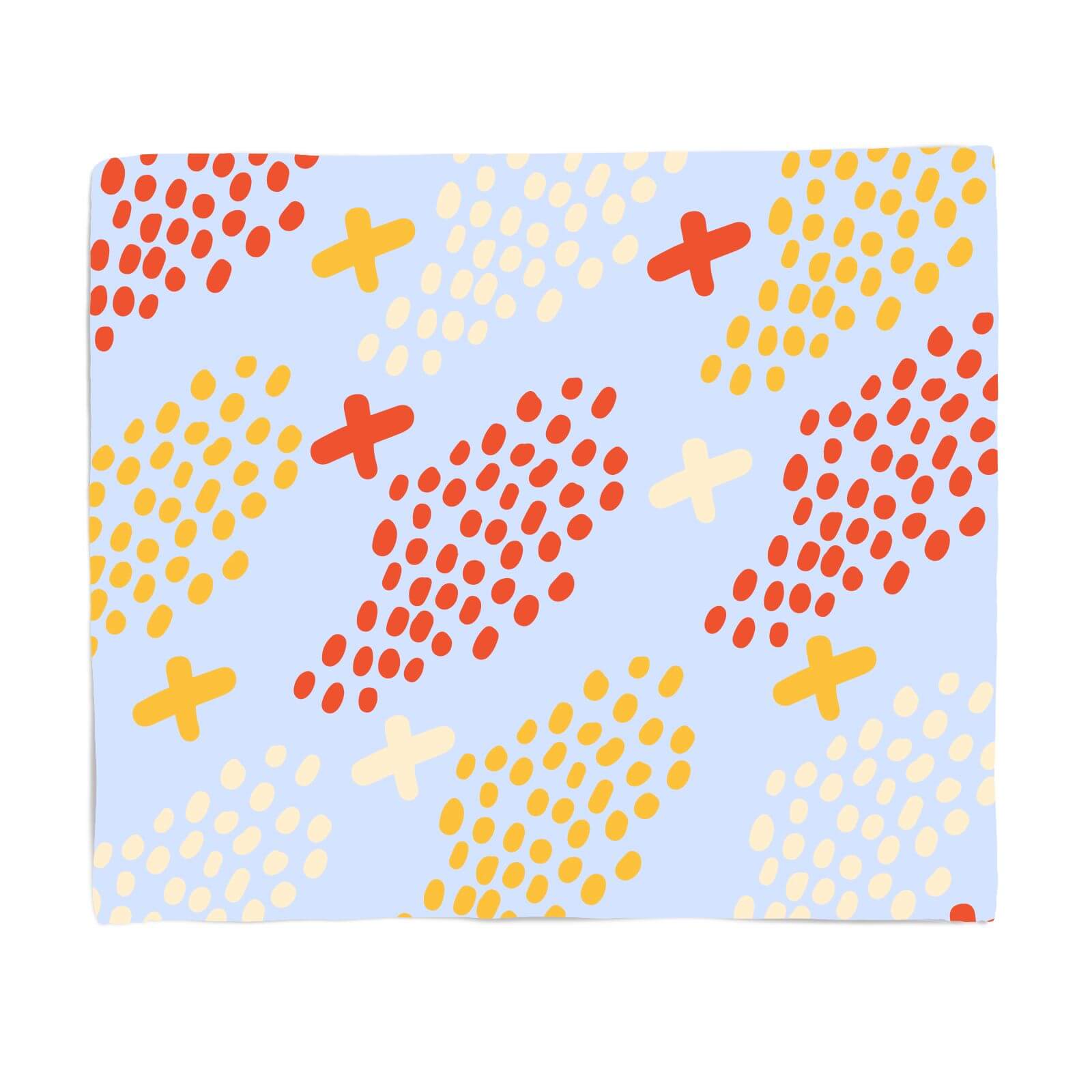 Dots And Crosses Fleece Blanket - S
