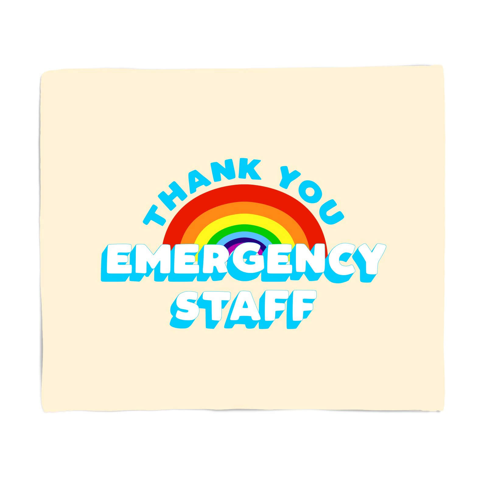 Thank You Emergency Staff Fleece Blanket - S