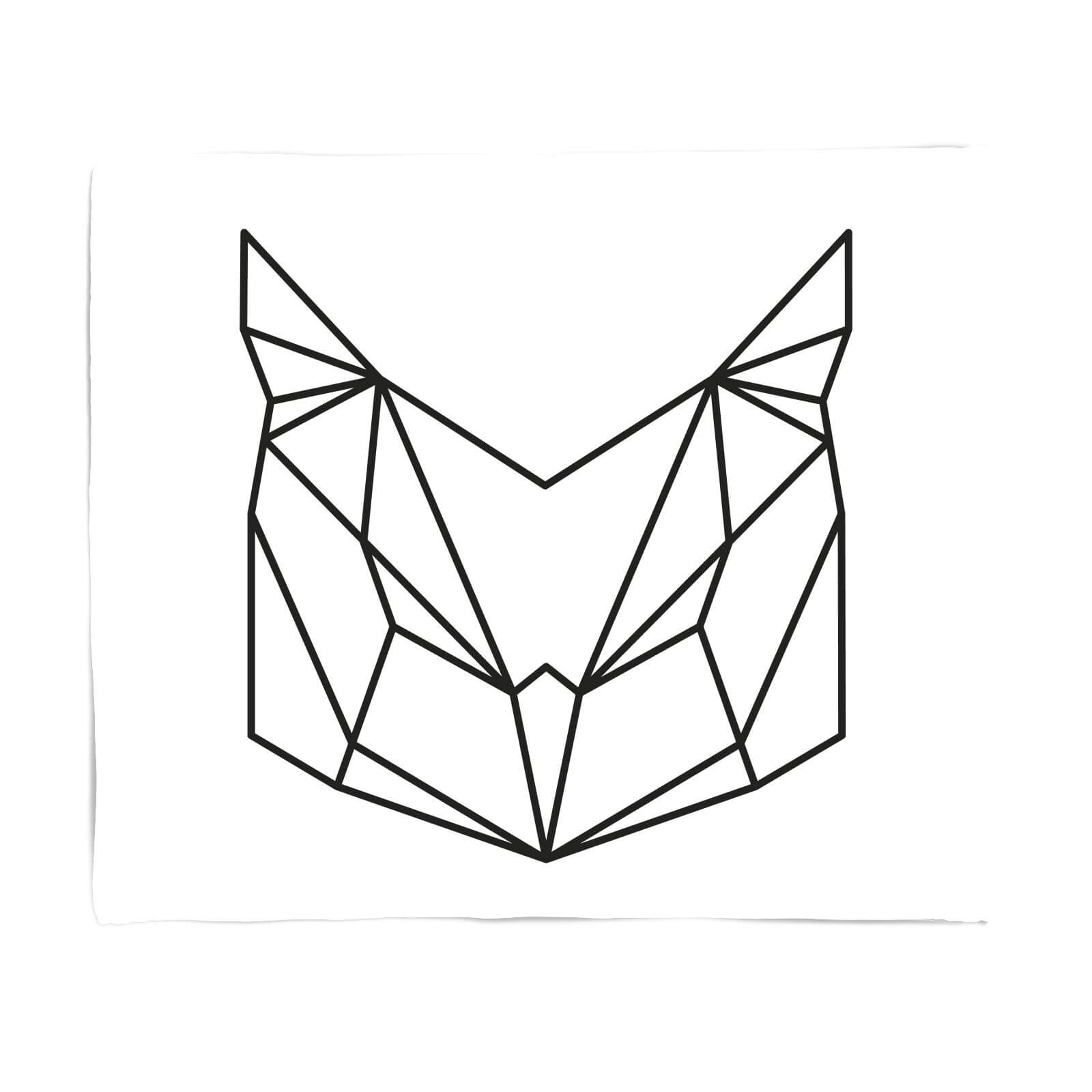 Geometric Owl Fleece Blanket - S